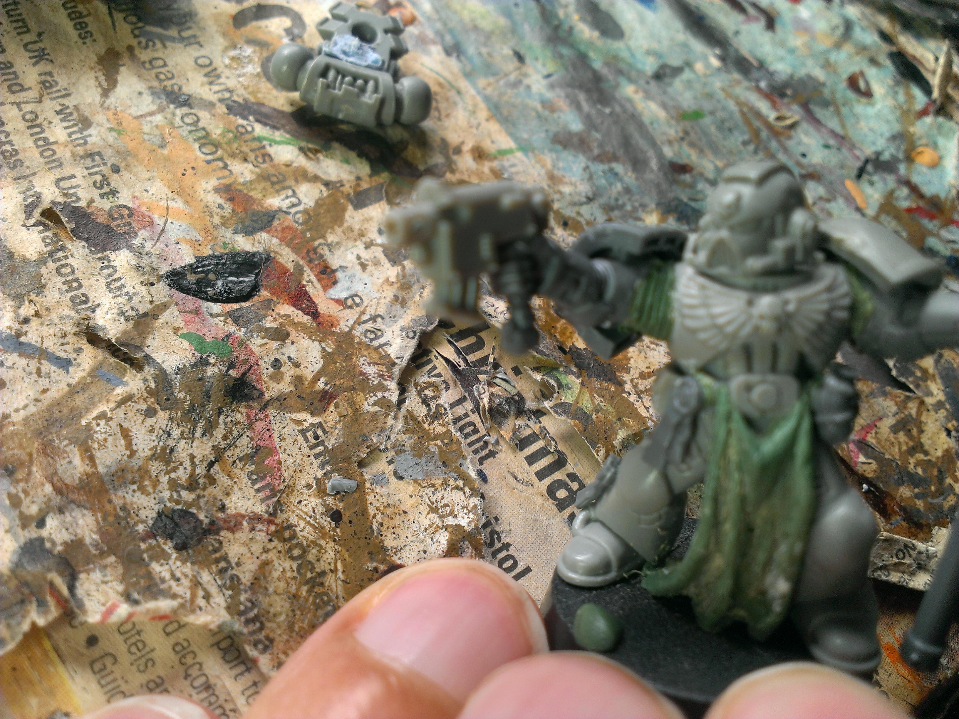 Space Marines, Standard Bearer, Ultramarines, Work In Progress