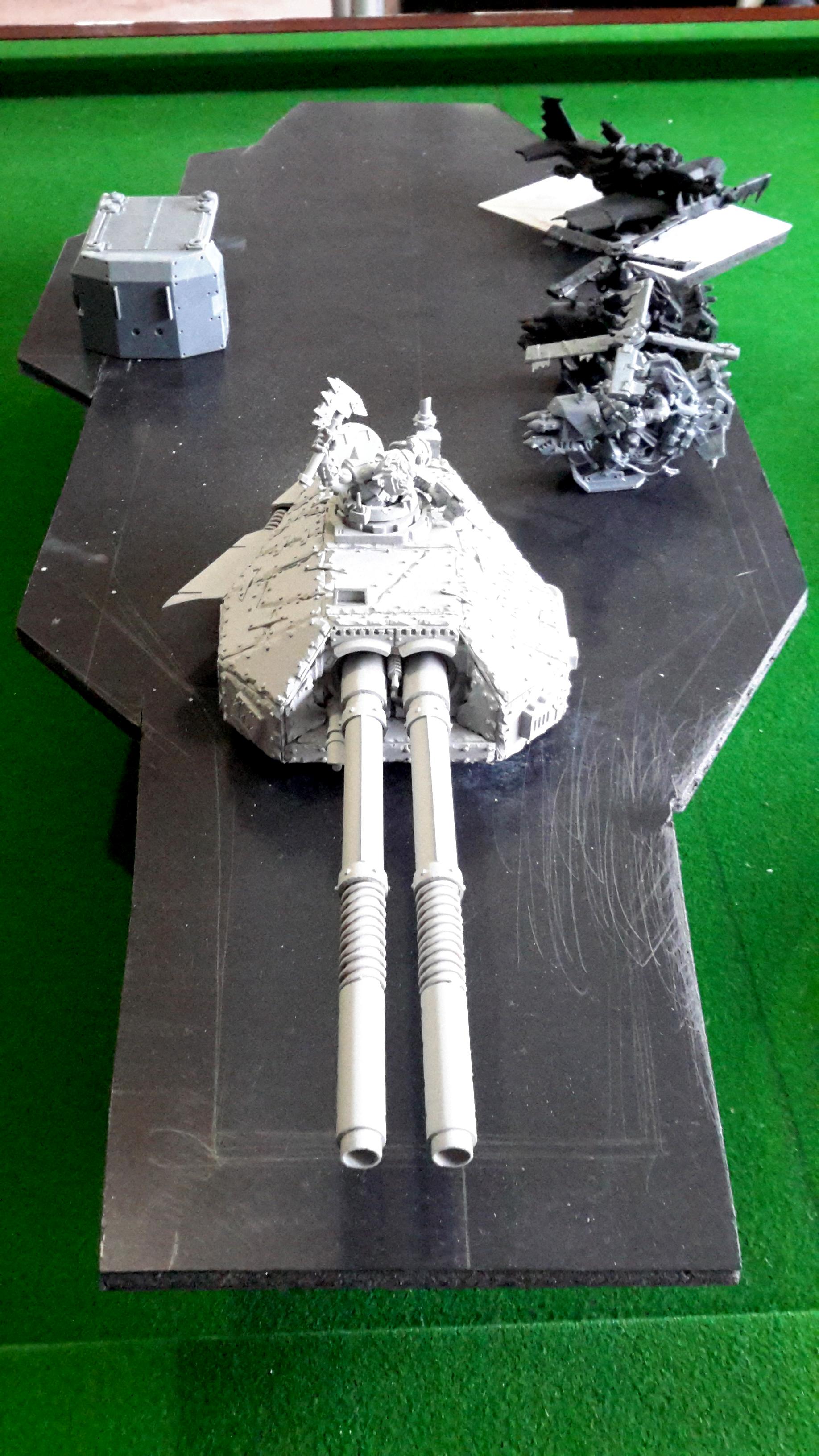 Battleship, Cannon, Orks, Ship, Tank, Turret
