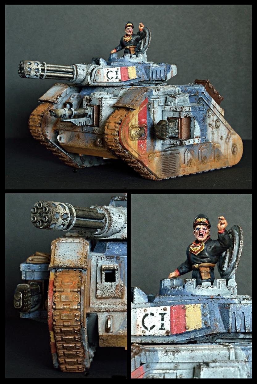 Astra Militarum, Face Painting, Imperial Guard, Leman Russ, Pask, Tank, Weathered, Weathering Powder