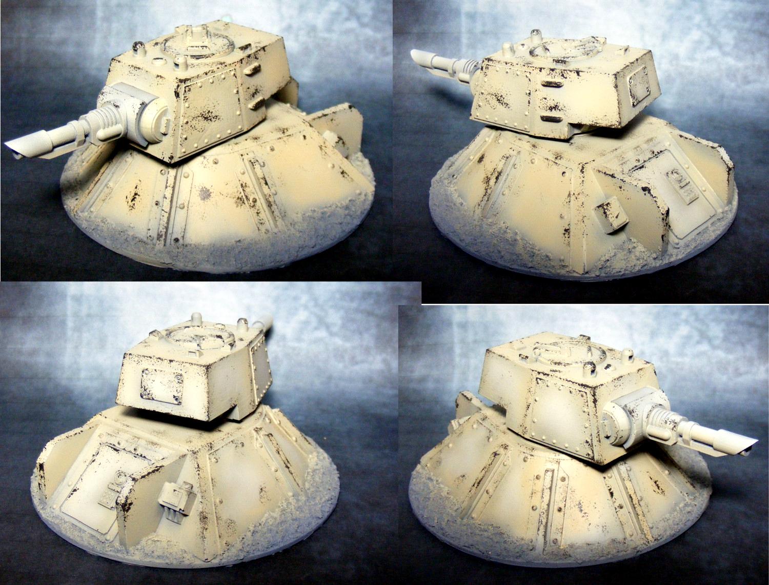 Astra Militarum, Emplacement, Imperial Guard, Resin, Scratch Build, Turret, Weathered
