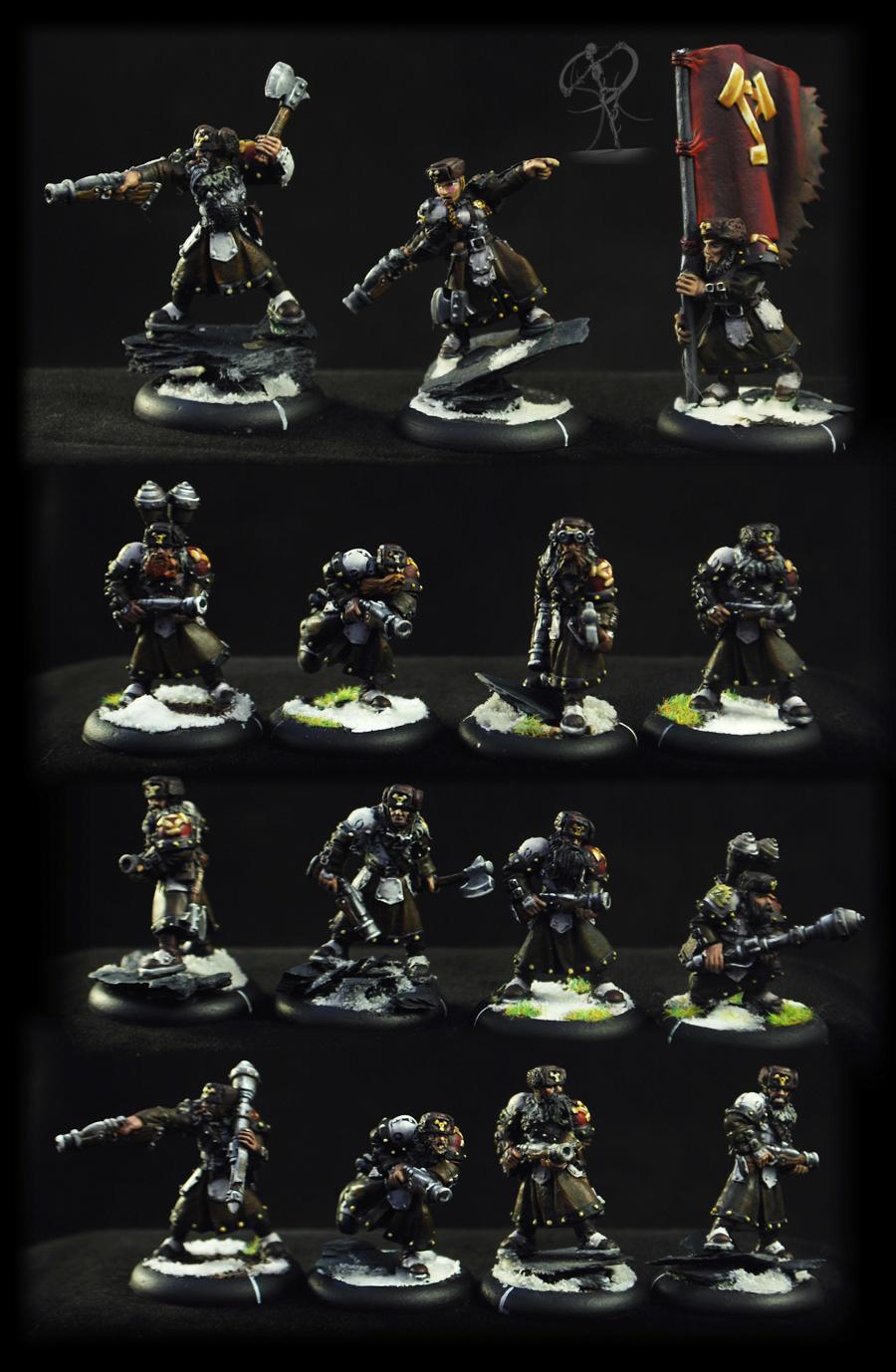 Khador, Non-Metallic Metal, Privateer Press, Russians, Steampunk, Warmachine, Winter