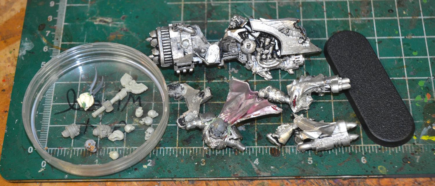 Bike, Chaplain, Mantis Warriors, Space Marines, Warhammer 40,000, Work In Progress