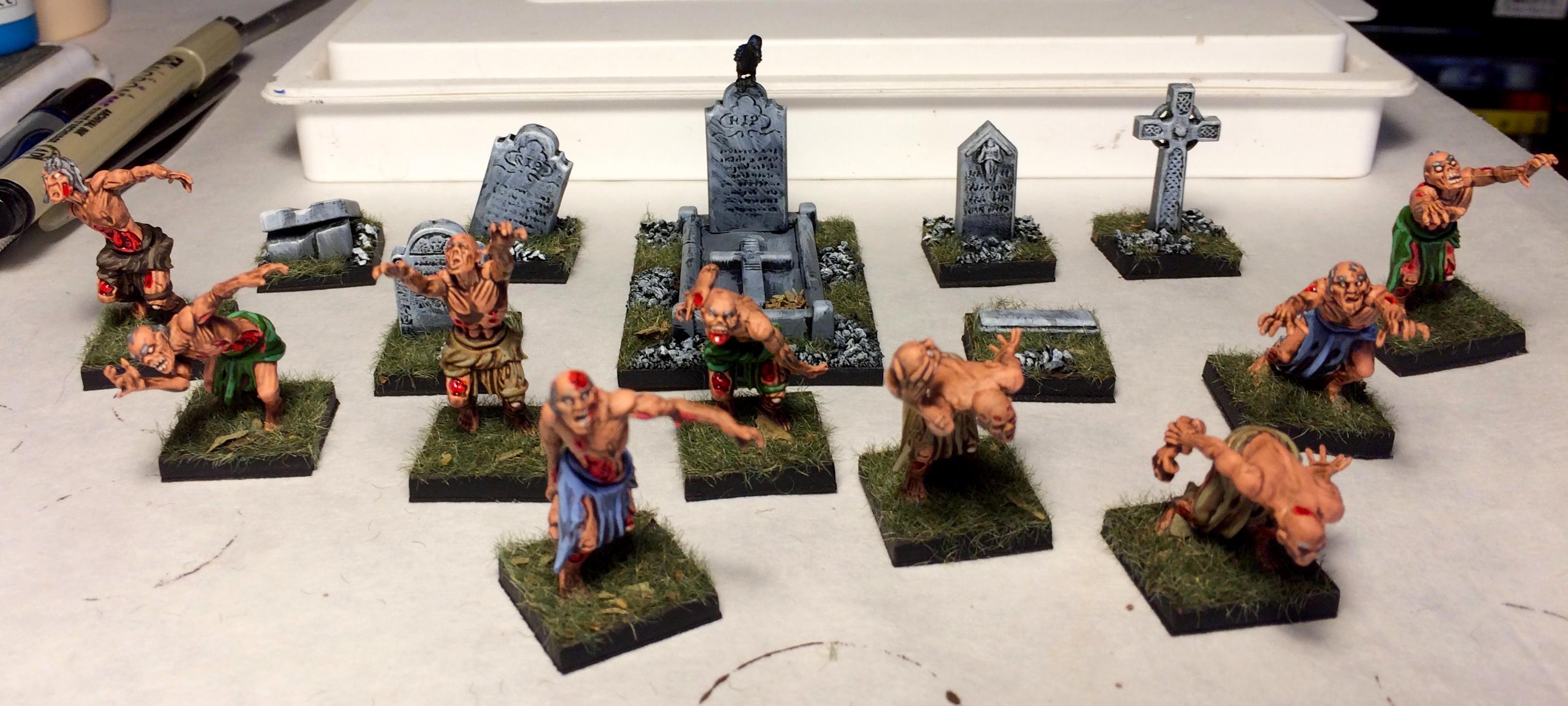 Mantic Zombies and Renedra gravestones