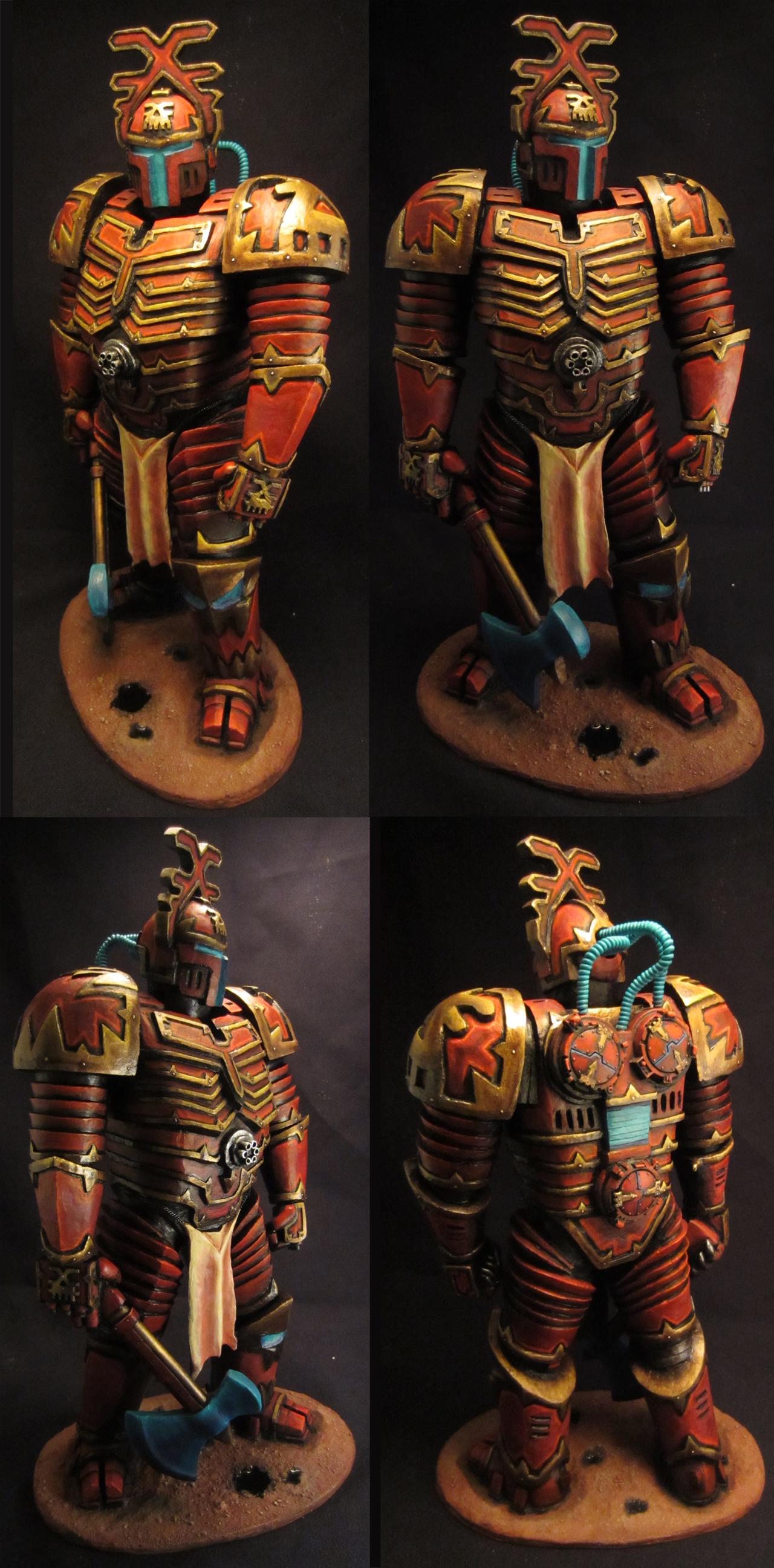 Daemon Engine, Khorne, Kytan, Scatch-built, Sculpting