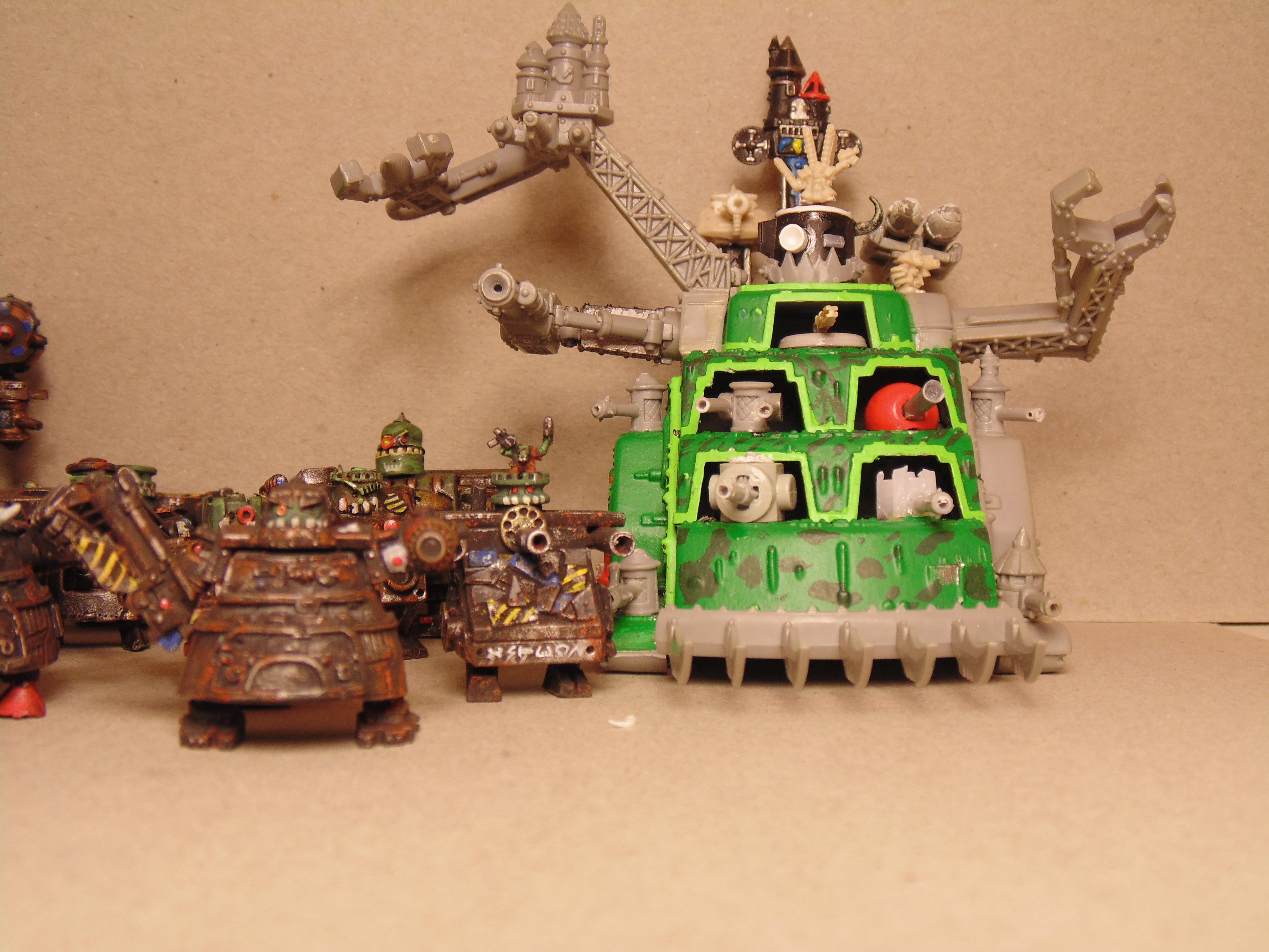 6mm, Army, Comparison, Conversion, Epic, Gargant, Green, Mob, Nob, Oldhammer, Orks, Scratch, Scratch Build, Size, Stampfa, Stompa, Superstompa, Waaagh, Warhammer 40,000
