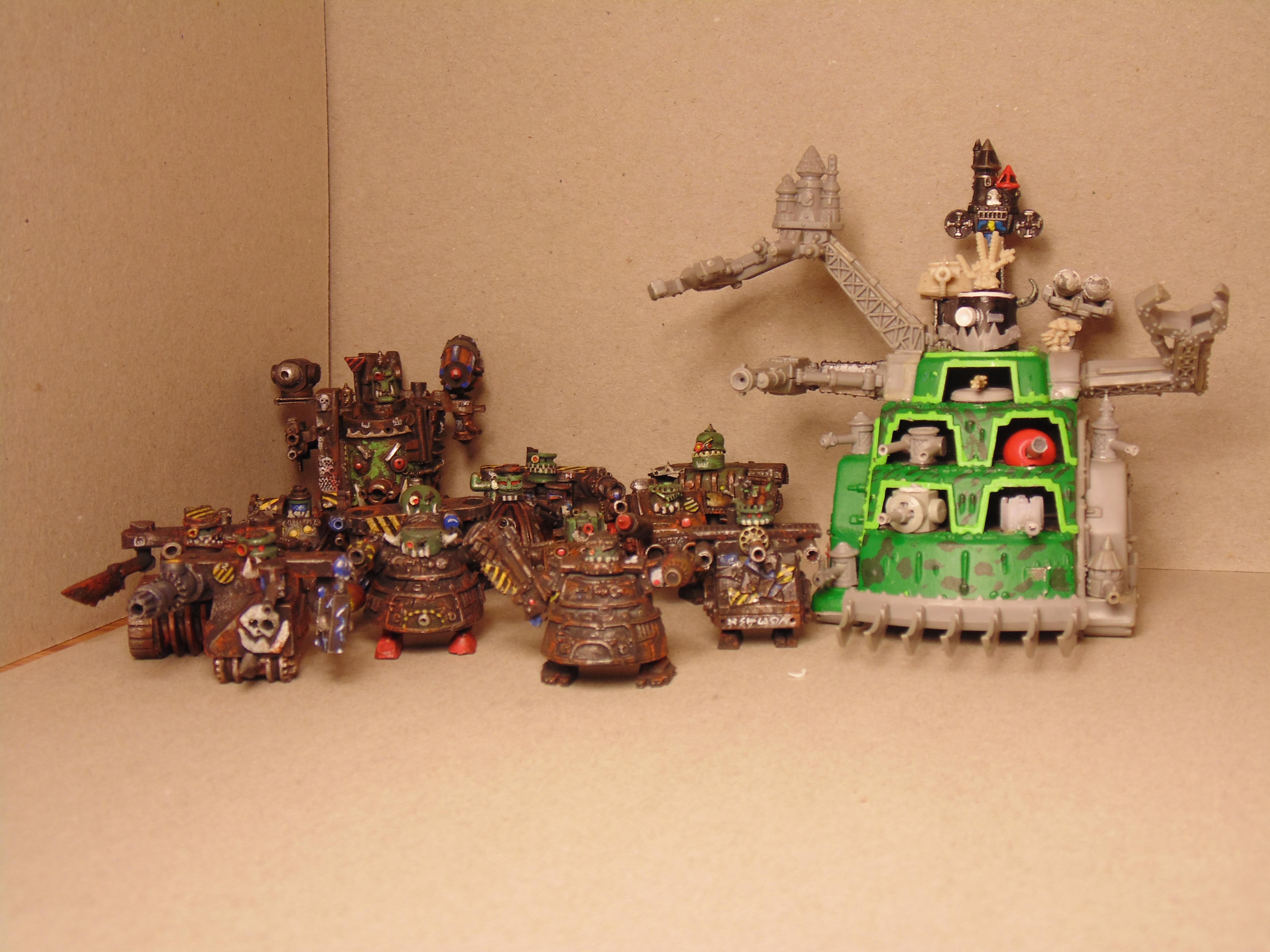 6mm, Army, Comparison, Conversion, Epic, Gargant, Green, Mob, Nob, Oldhammer, Orks, Scratch, Scratch Build, Size, Stampfa, Stompa, Superstompa, Waaagh, Warhammer 40,000
