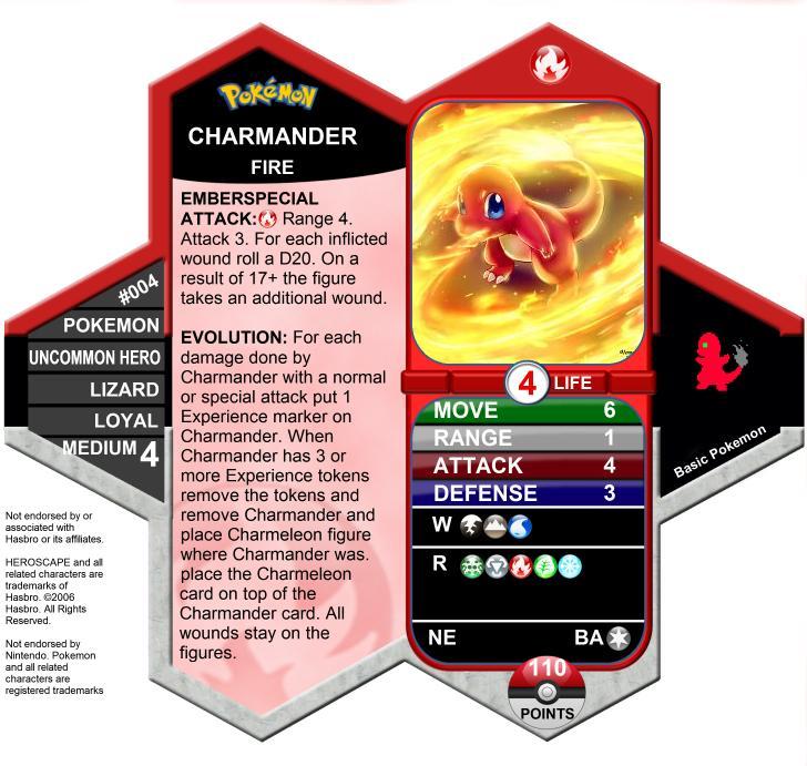 Charmander Heroscape card