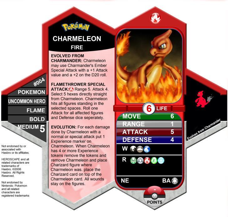 Charmeleon Heroscape card