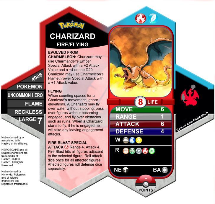 Charizard Heroscape card
