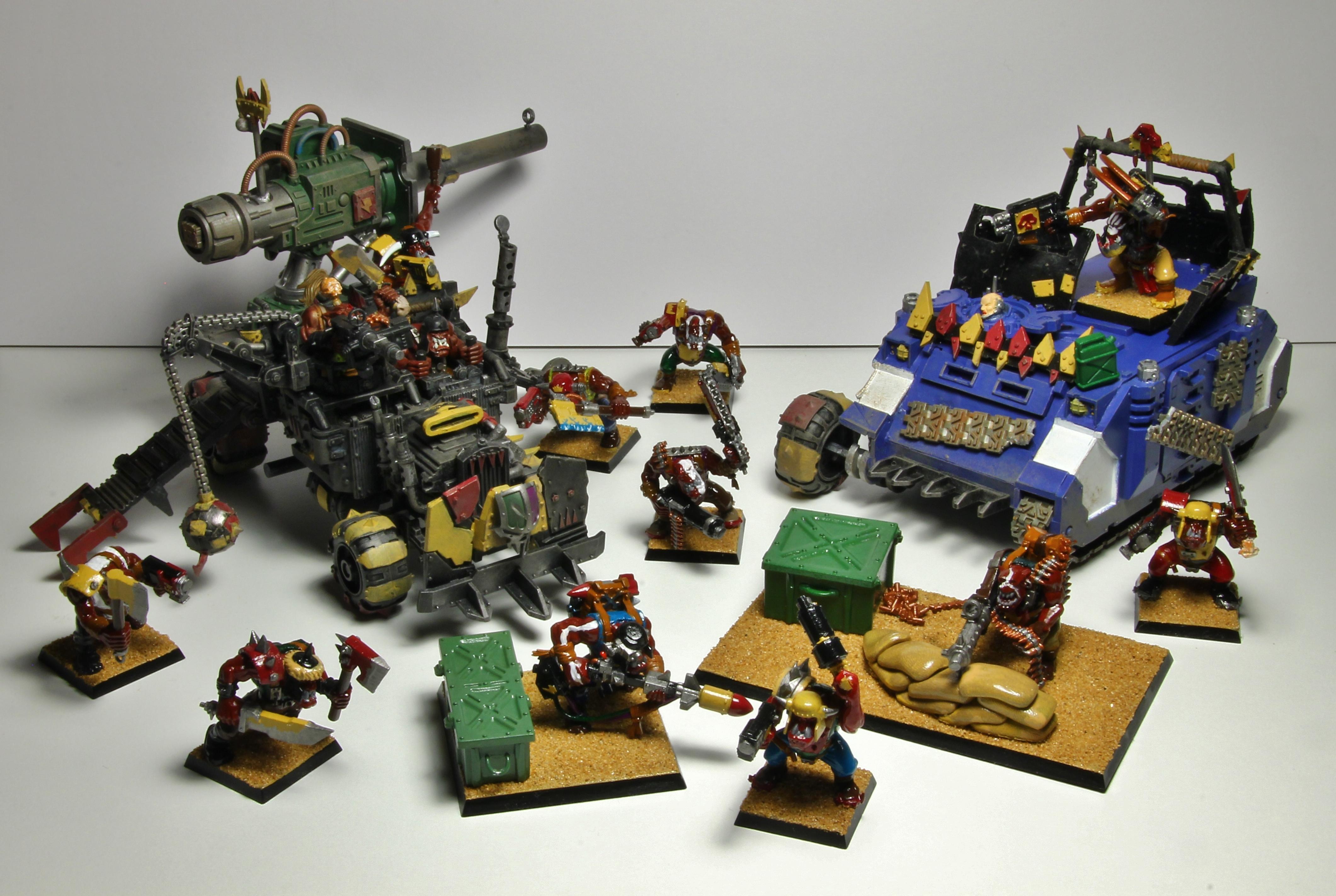 Big Shoota, Nob, Ork Mobs, Red Ork, Trukk Boyz