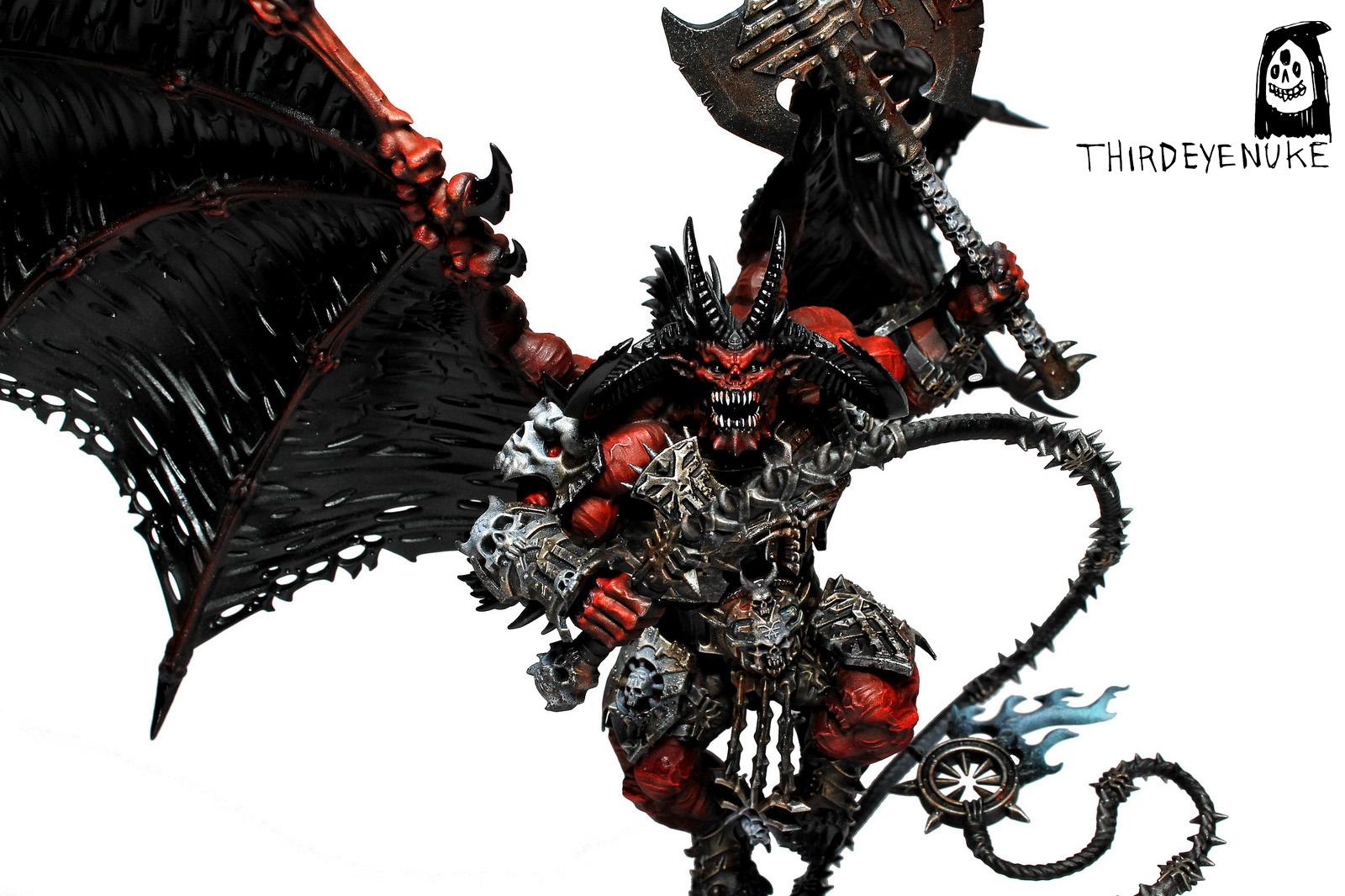 Chaos, Daemons, Khorne Bloodthirster, Thirdeyenuke, Warhammer Fantasy