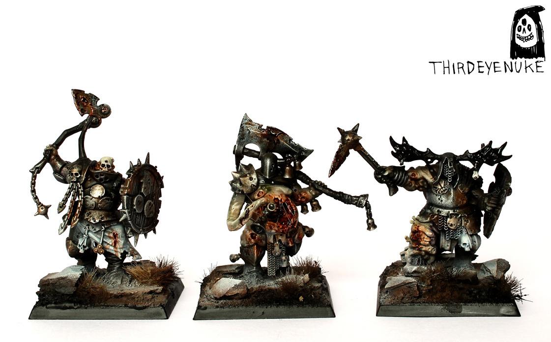 Putrid Blightkings, Thirdeyenuke, Warhammer Fantasy, Warriors Chaos