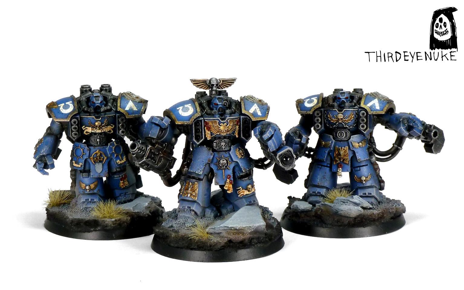 Centurion Devastator Squad, Space Marines, Thirdeyenuke, Ultramarines, Warhammer 40,000, Warhammer Fantasy