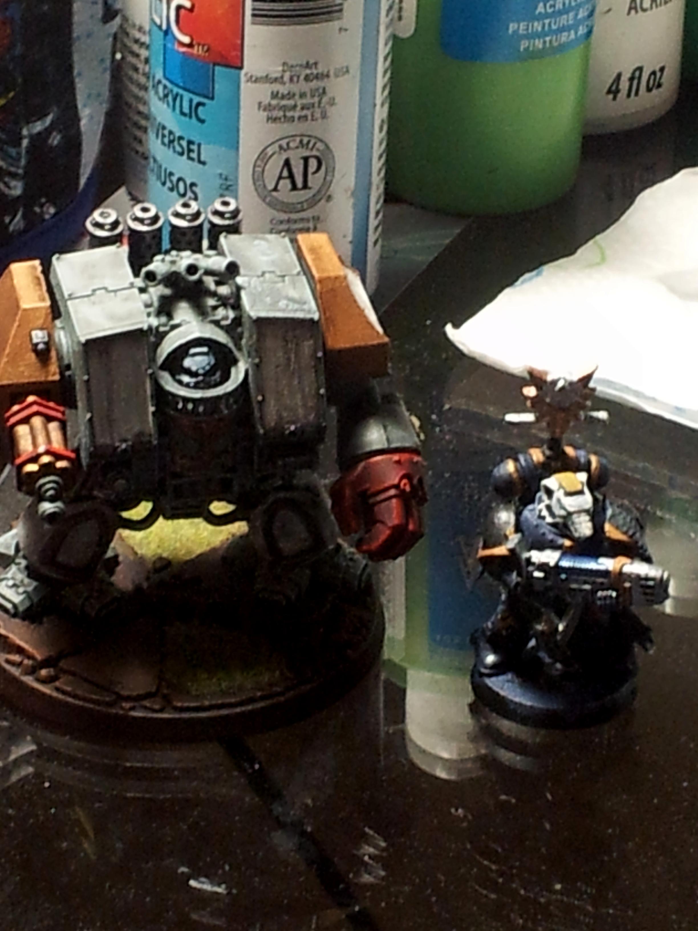 Space Wolf Dreadnought and Grey Hunter