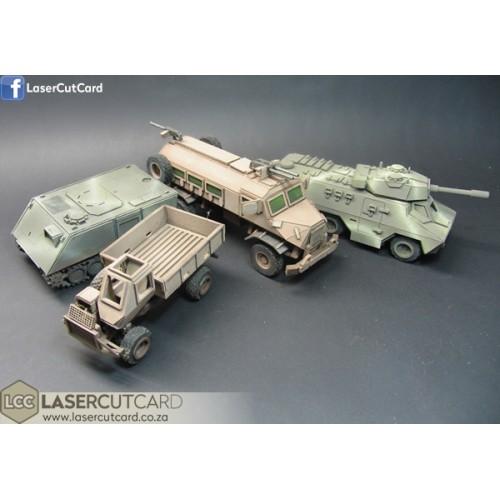 Armored Car, Cardstock, Civilian, Laser Cut Card, Truck