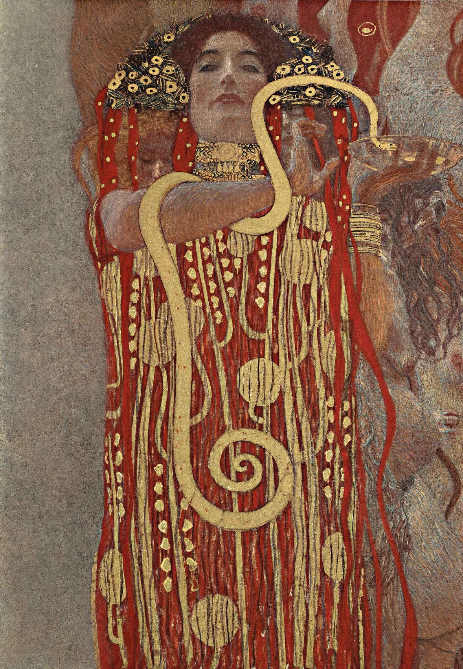 Medicene - Klimt - Detail of Hygeia