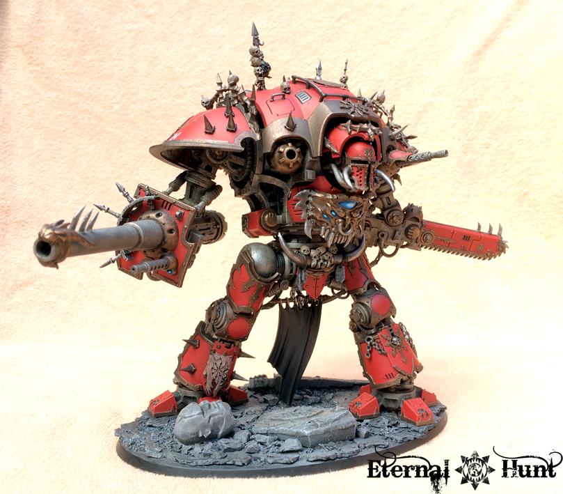 Baron Harrowthorne, Chaos, Chaos Knight, Chaos Space Marines, Daemon Knight, Imperial Knight, Khorne, Khorne's Eternal Hunt, Knight Titan, Paint In Progress, Pip, World Eaters
