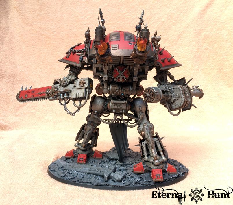 Baron Harrowthorne, Chaos, Chaos Knight, Chaos Space Marines, Daemon Knight, Imperial Knight, Khorne, Khorne's Eternal Hunt, Knight Titan, Paint In Progress, Pip, World Eaters