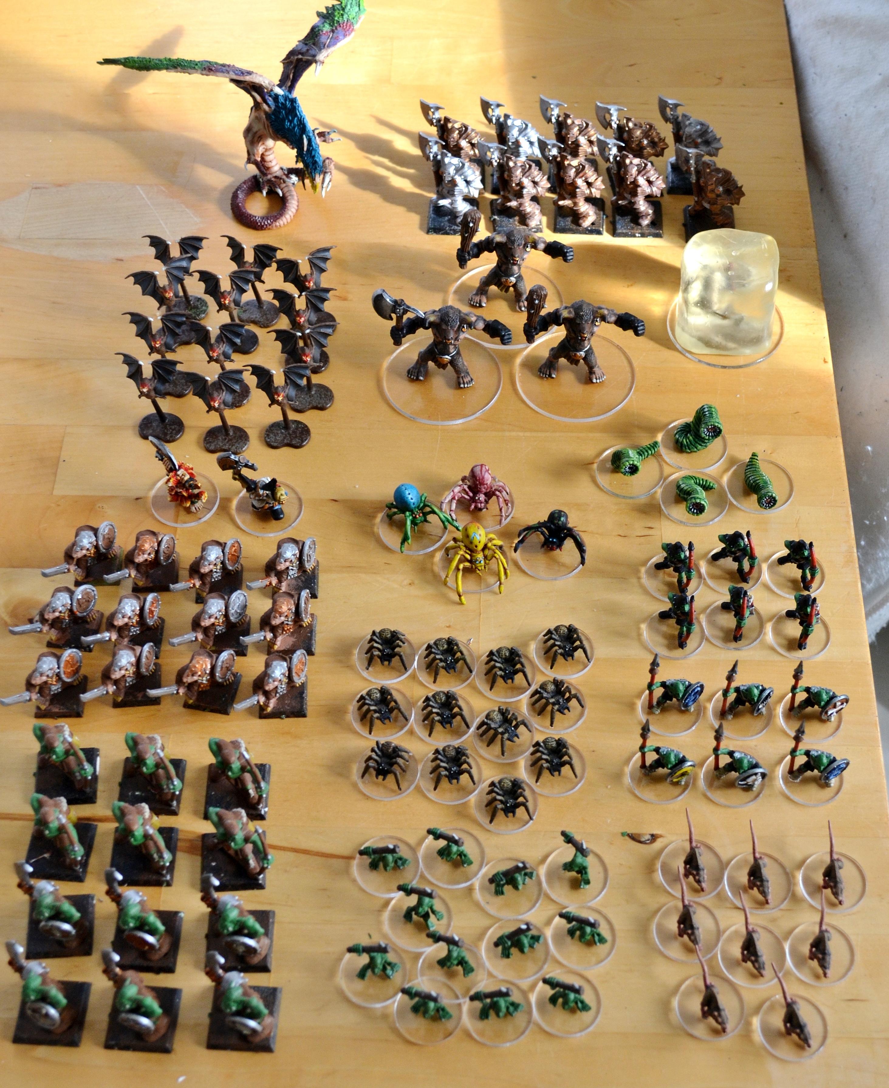 The painted set so far - may include the cockatrice?
