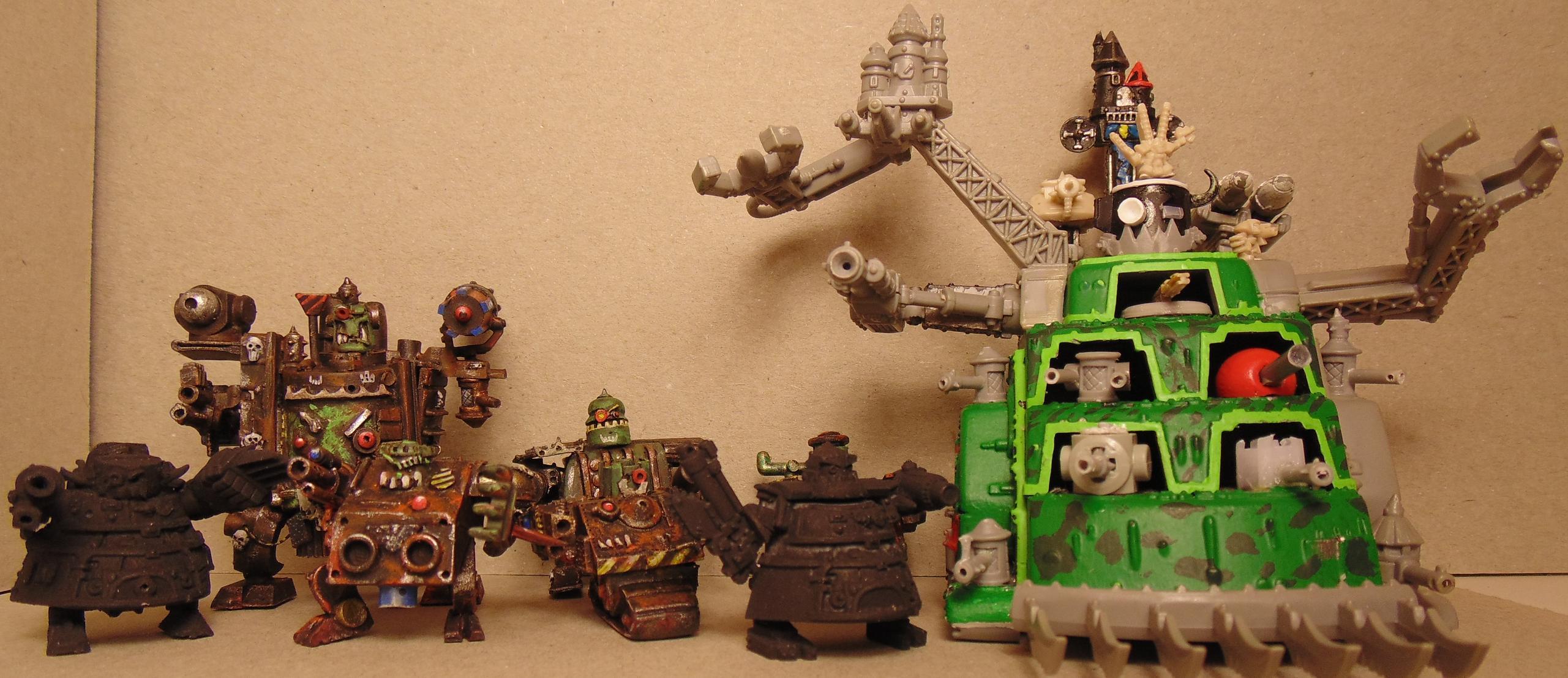 6mm, Army, Comparison, Conversion, Epic, Gargant, Green, Mob, Nob, Oldhammer, Orks, Scratch, Scratch Build, Size, Stampfa, Stompa, Superstompa, Titan, Waaagh, Warhammer 40,000
