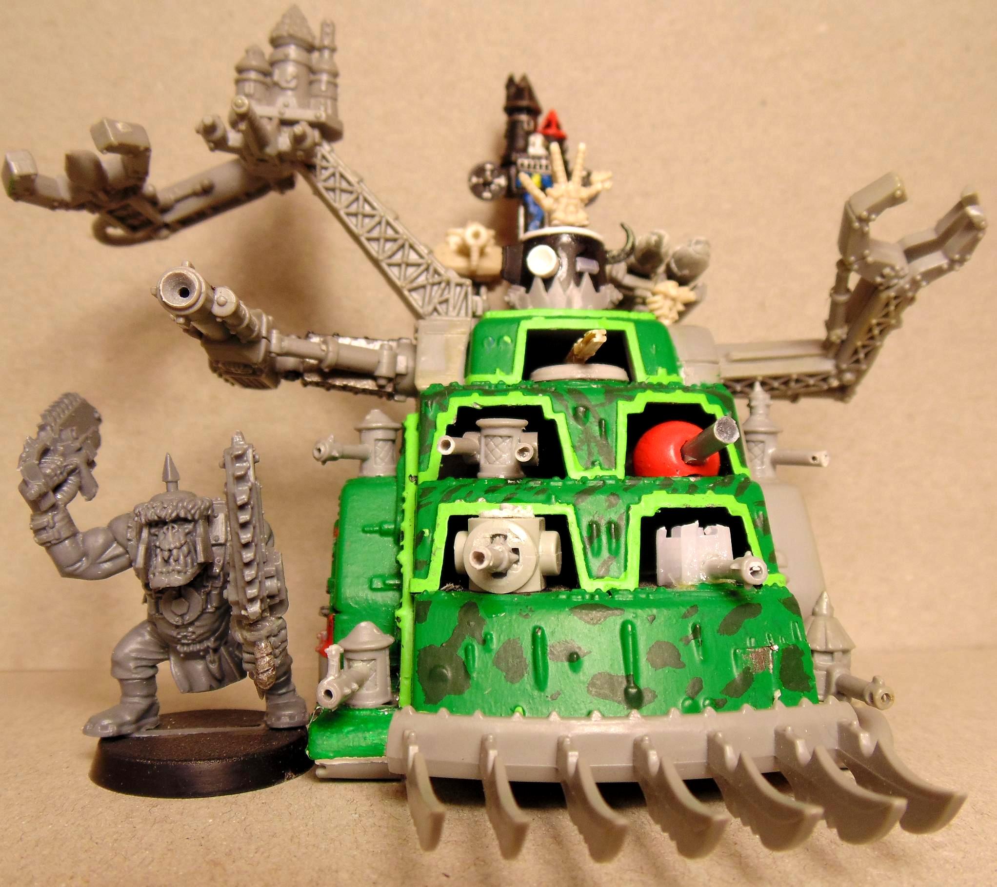 6mm, Army, Comparison, Conversion, Epic, Gargant, Green, Mob, Nob, Oldhammer, Orks, Scratch, Scratch Build, Size, Stampfa, Stompa, Superstompa, Titan, Waaagh, Warhammer 40,000