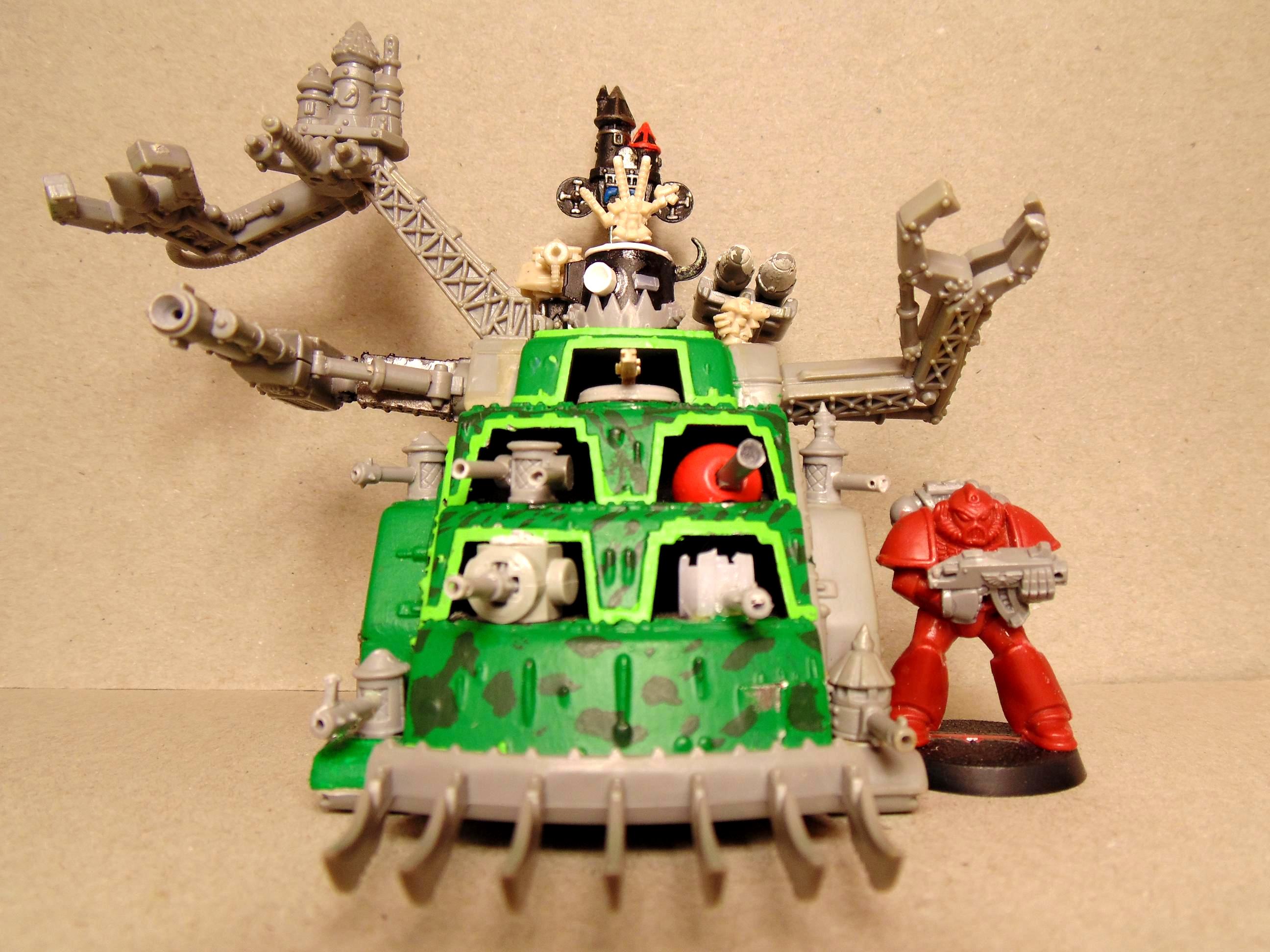 6mm, Army, Comparison, Conversion, Epic, Gargant, Green, Mob, Nob, Oldhammer, Orks, Scratch, Scratch Build, Size, Stampfa, Stompa, Superstompa, Titan, Waaagh, Warhammer 40,000