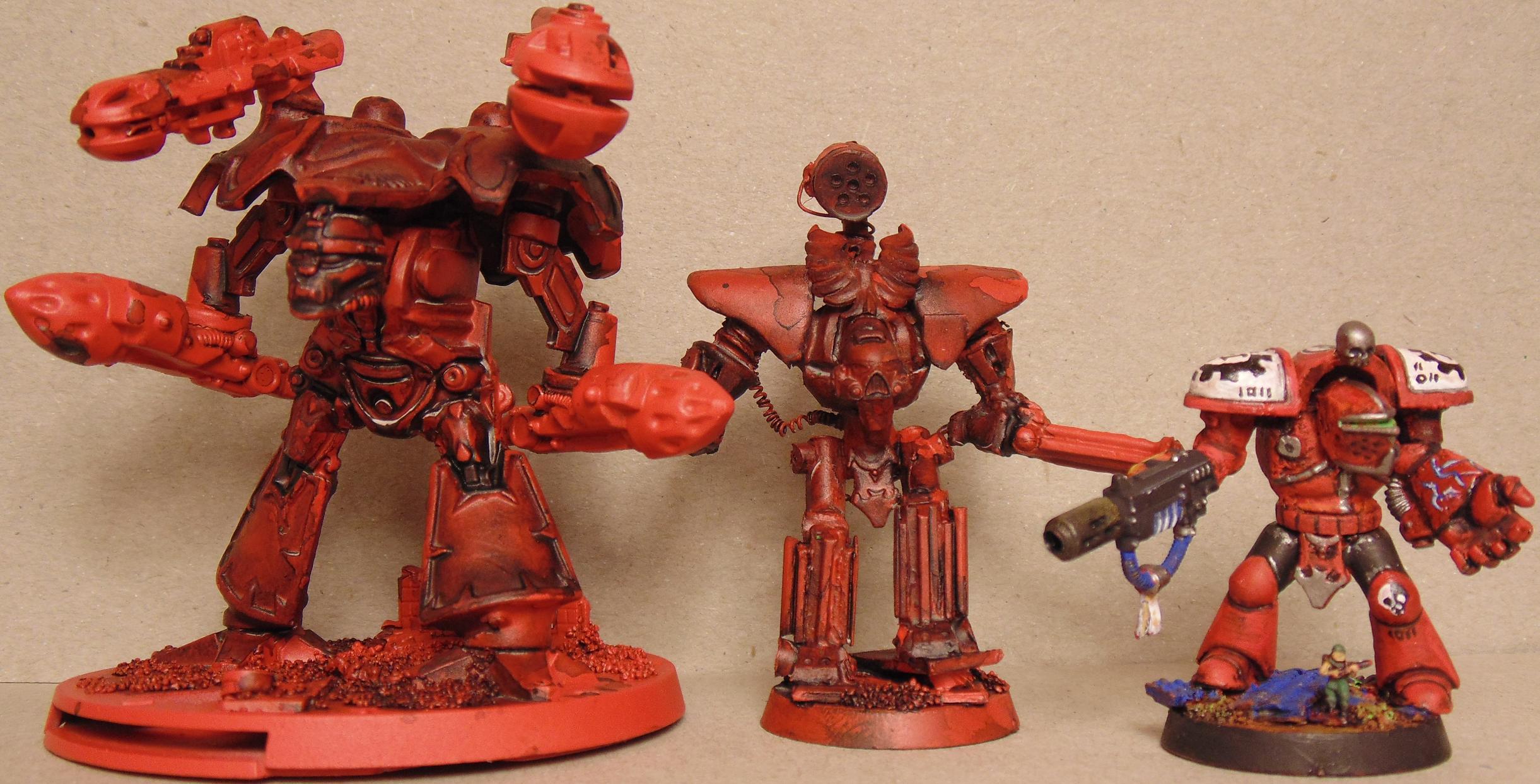 6mm, Conversion, Epic, Knights, Land Raider, Mechanicum, Reaver, Red, Scratch Build, Thunderhawk, Titan, Warlord