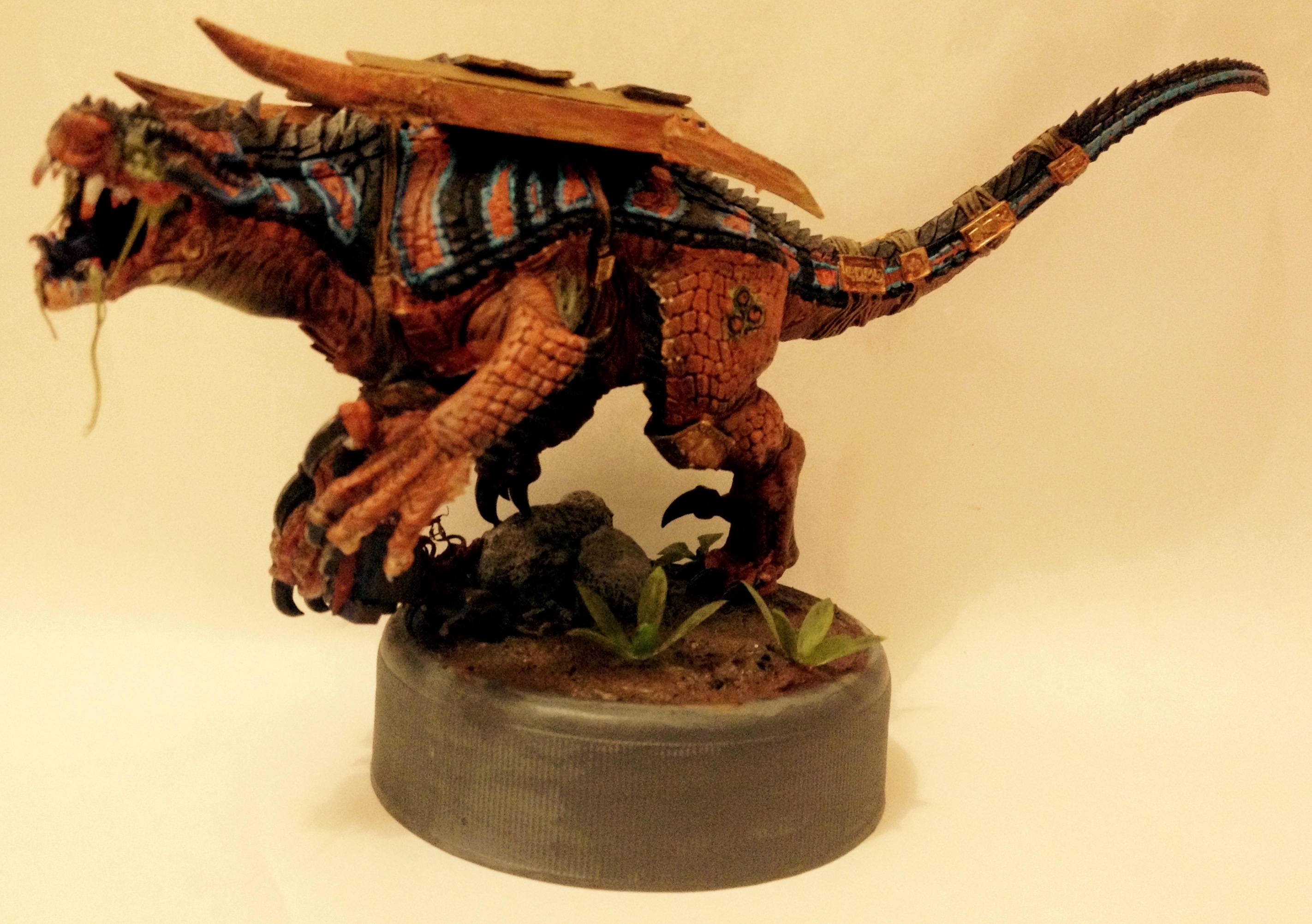 Carnosaur, Chaos, Dinosaur, Kitbash, Mount, Nurgle, Palanquin, Swamp