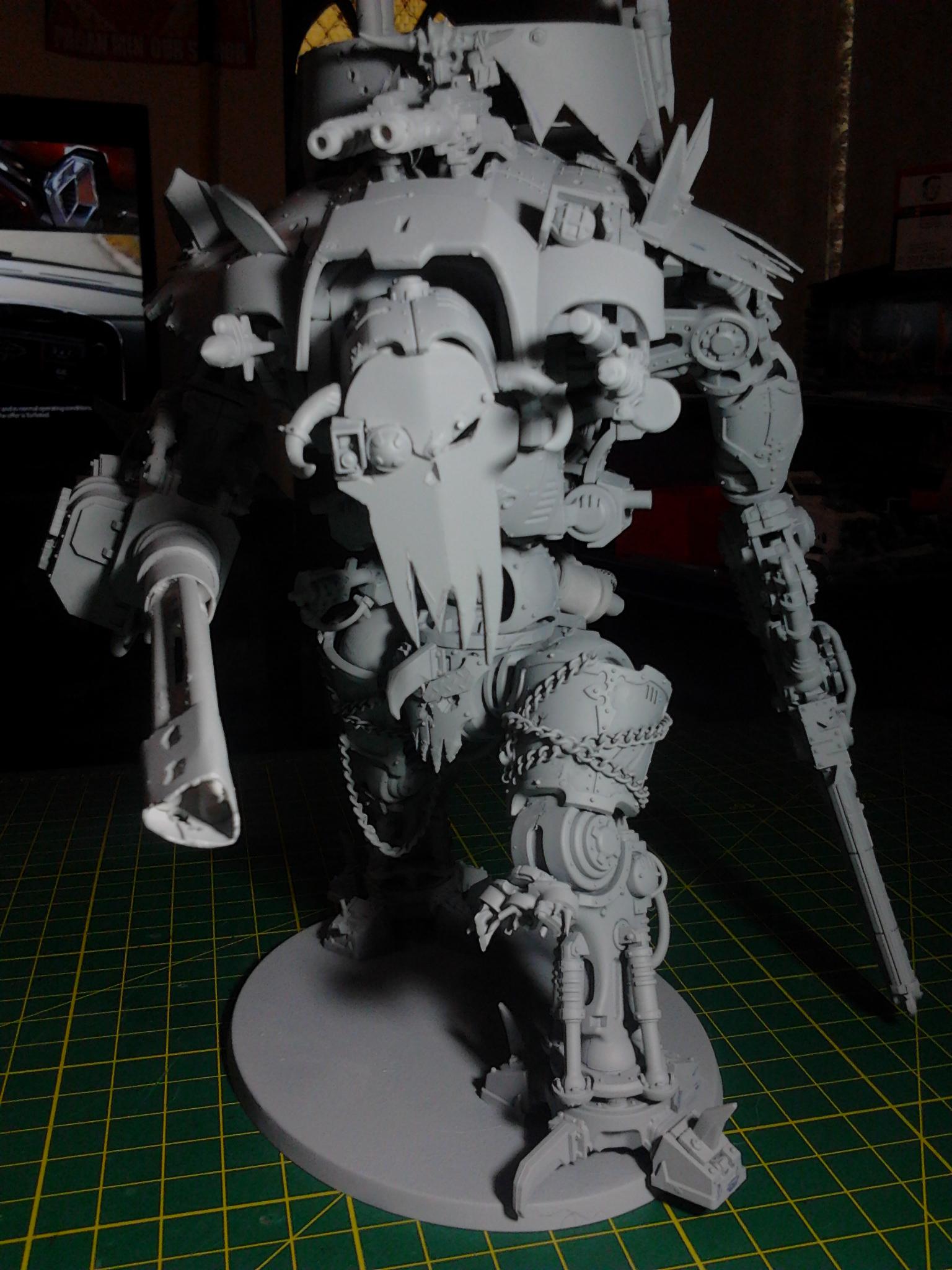 The finished build, primed and ready for paint