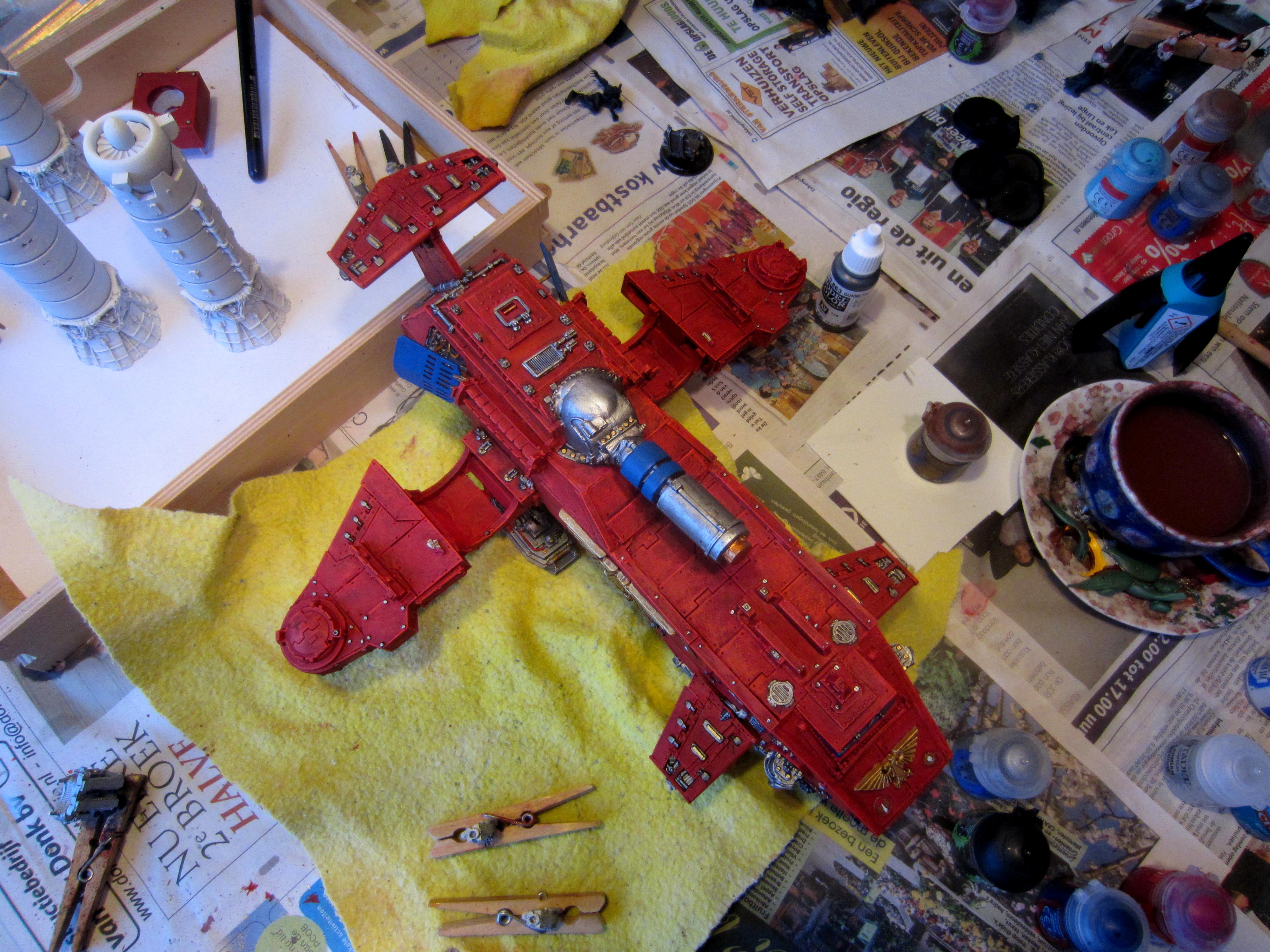 Blood Angels, Metal, Out Of Production, Space Marines, Thunderhawk, Work In Progress