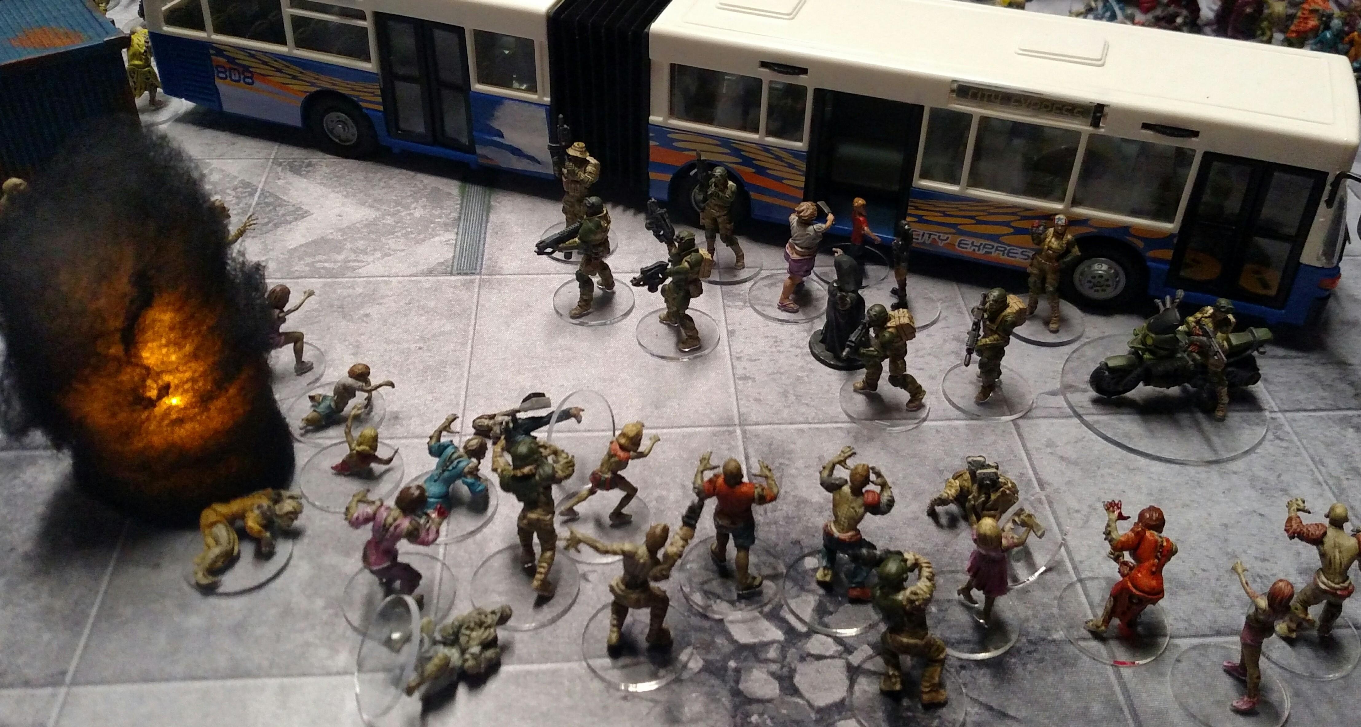 Bus, Terrain, Urban, Zombie