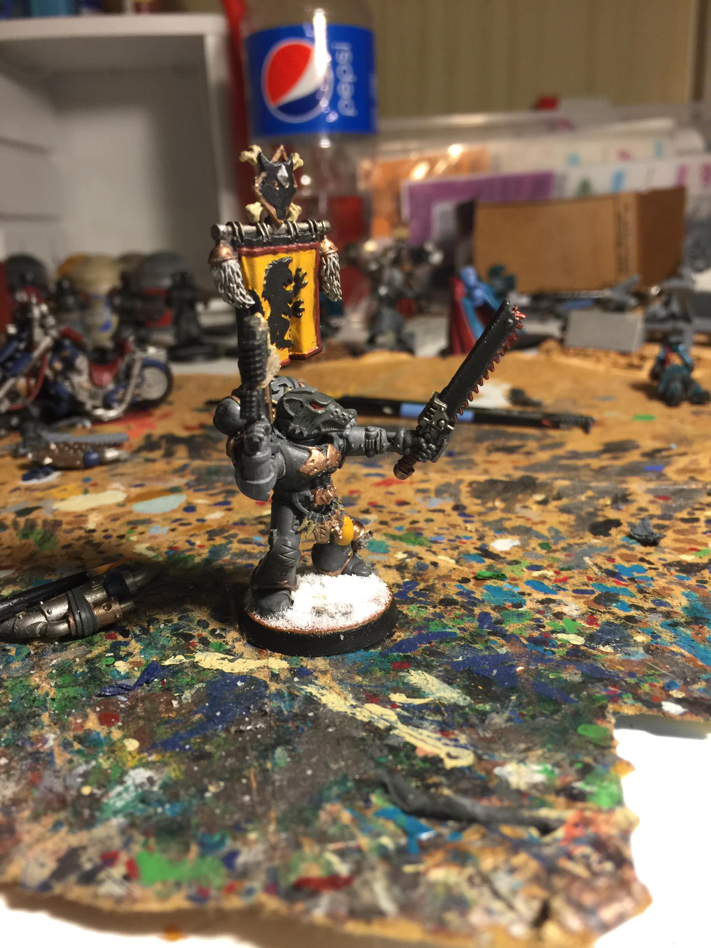 Grey Hunter Wolf Banner