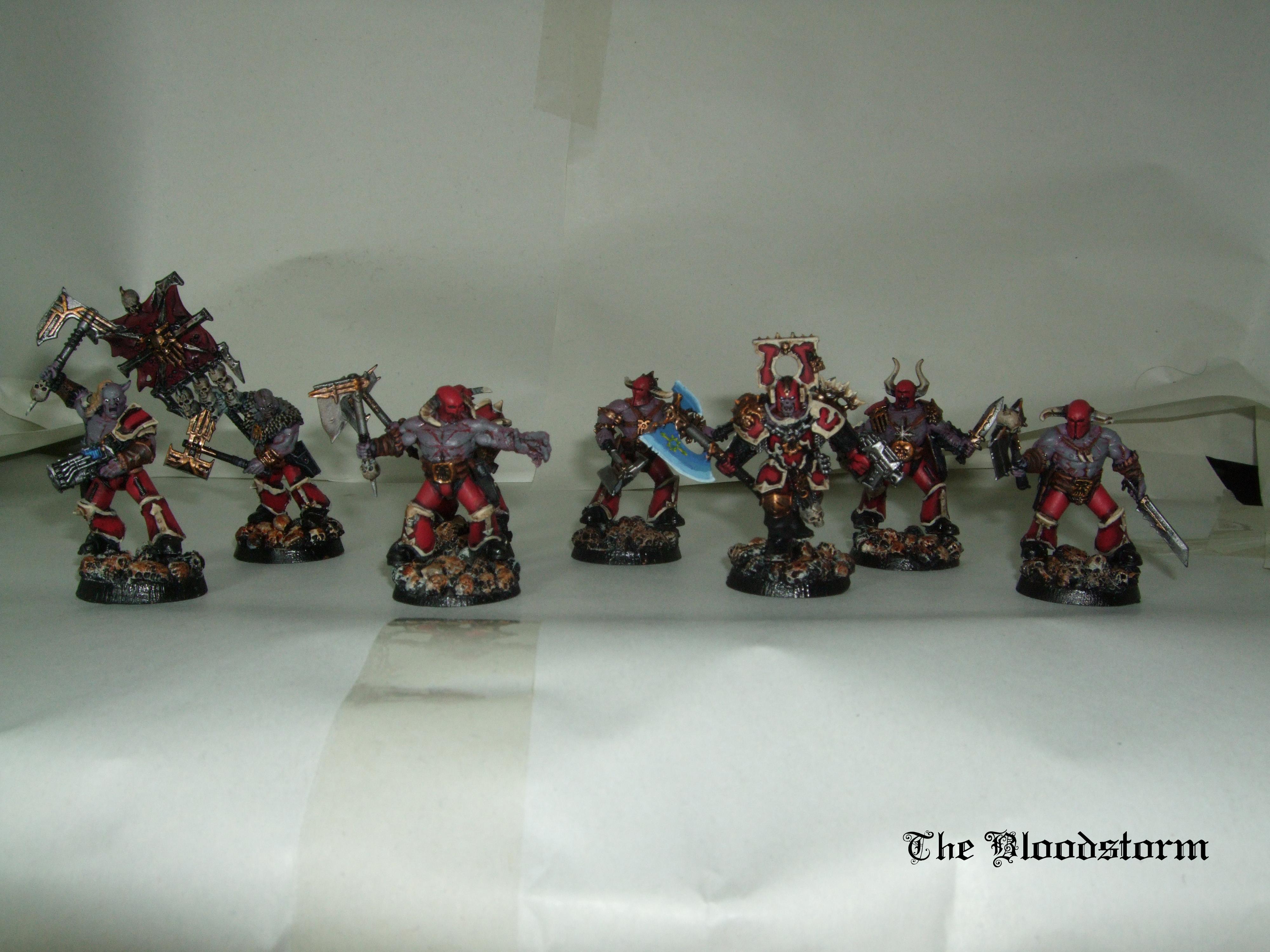 Berserkers, Chaos Space Marines, Khorne, Kitbash, Warhammer 40,000