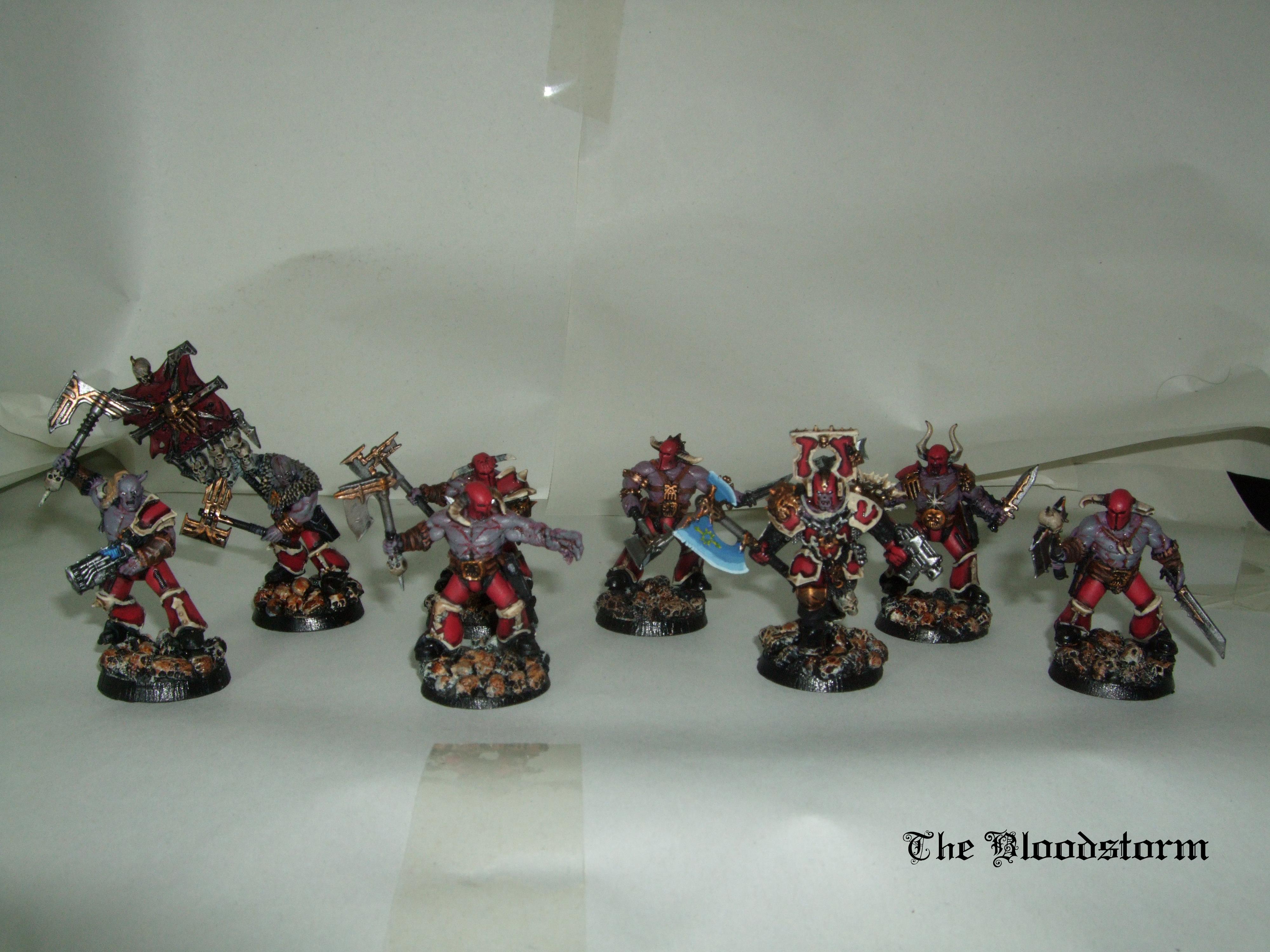 Berserkers, Chaos Space Marines, Khorne, Kitbash, Warhammer 40,000