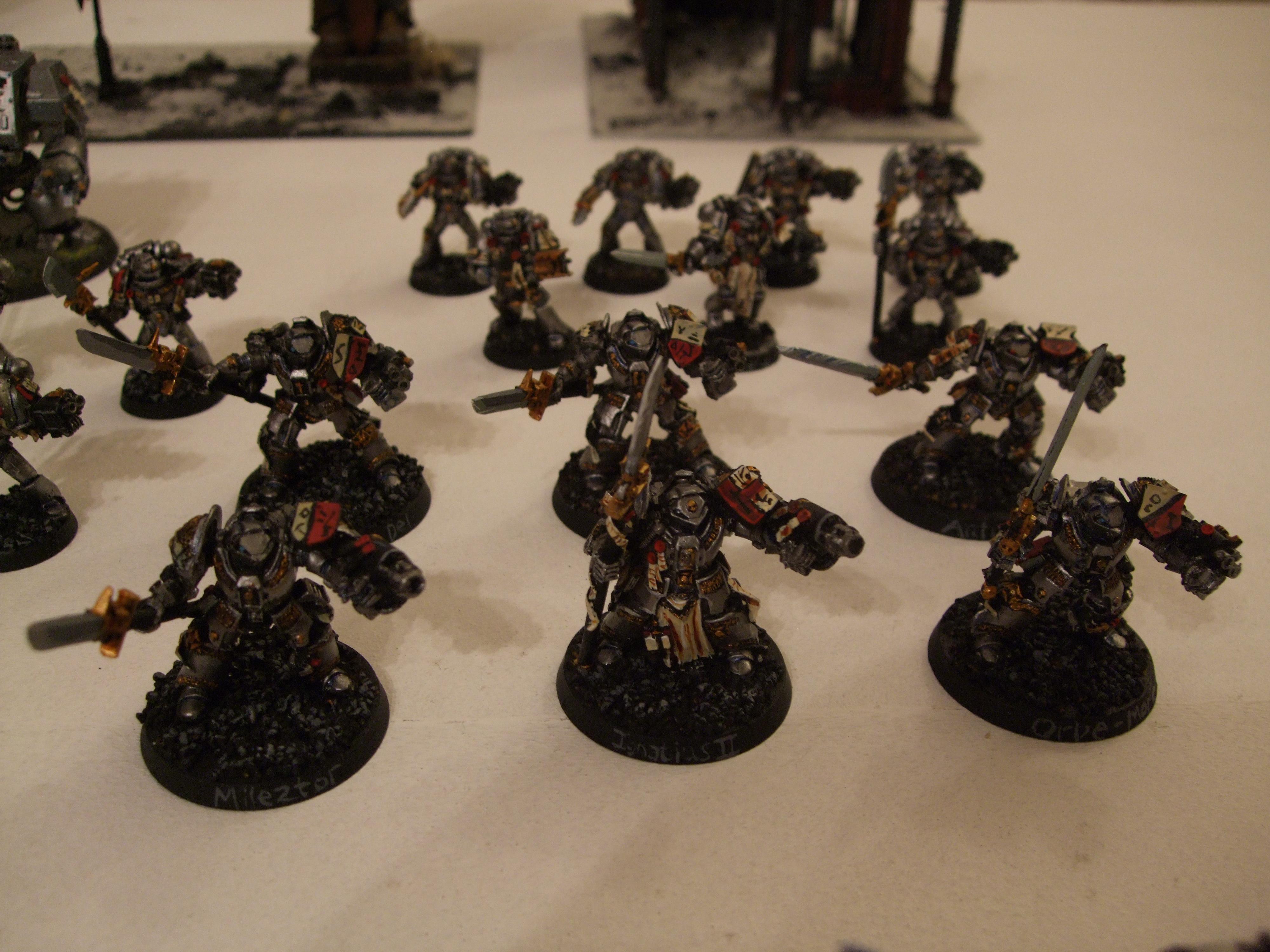 Daemonhunters, Grey Knights, Metal, Ordo Malleus, Red, Storm Troopers, Urban Base