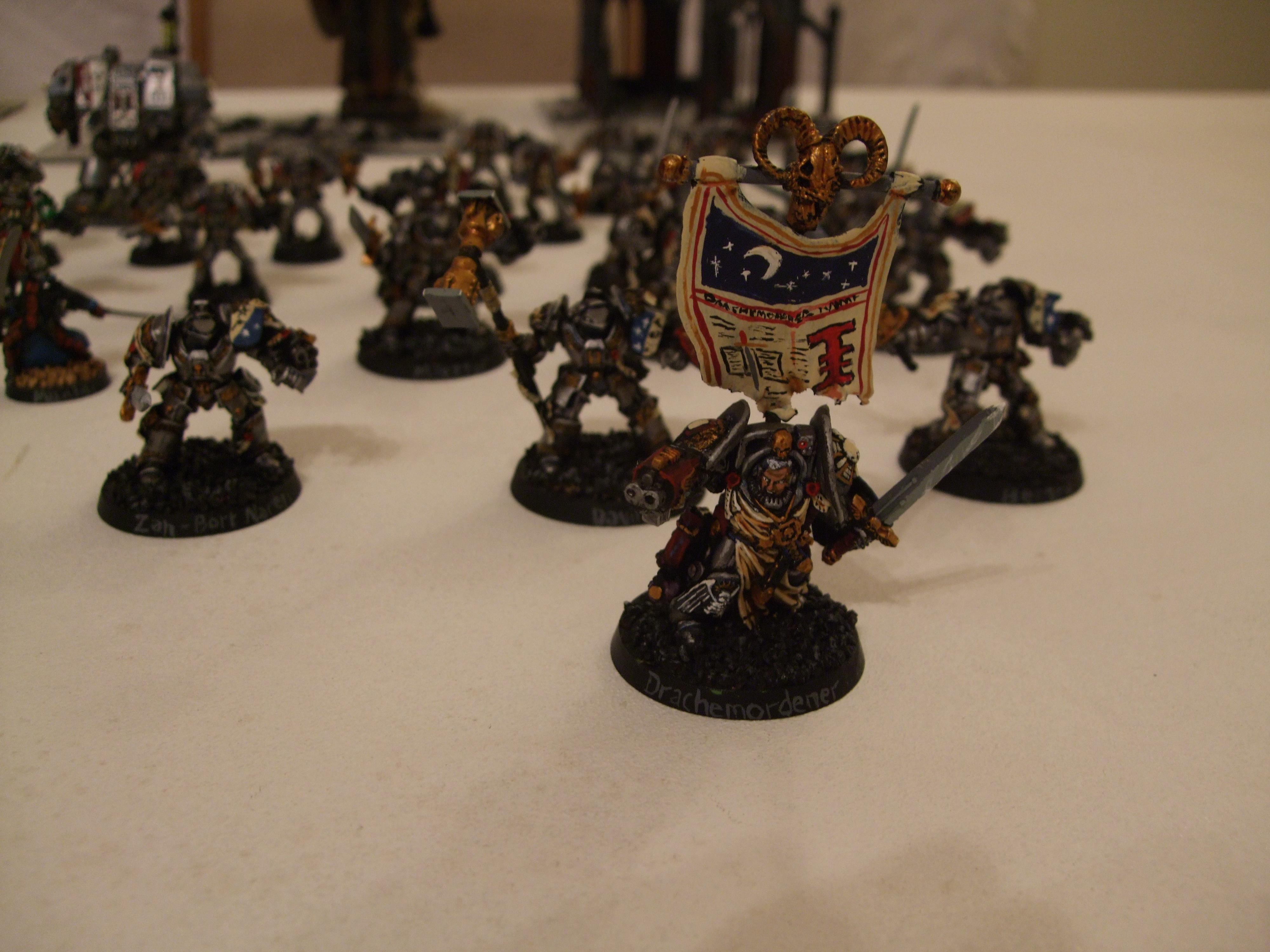 Daemonhunters, Grey Knights, Metal, Ordo Malleus, Red, Storm Troopers, Urban Base