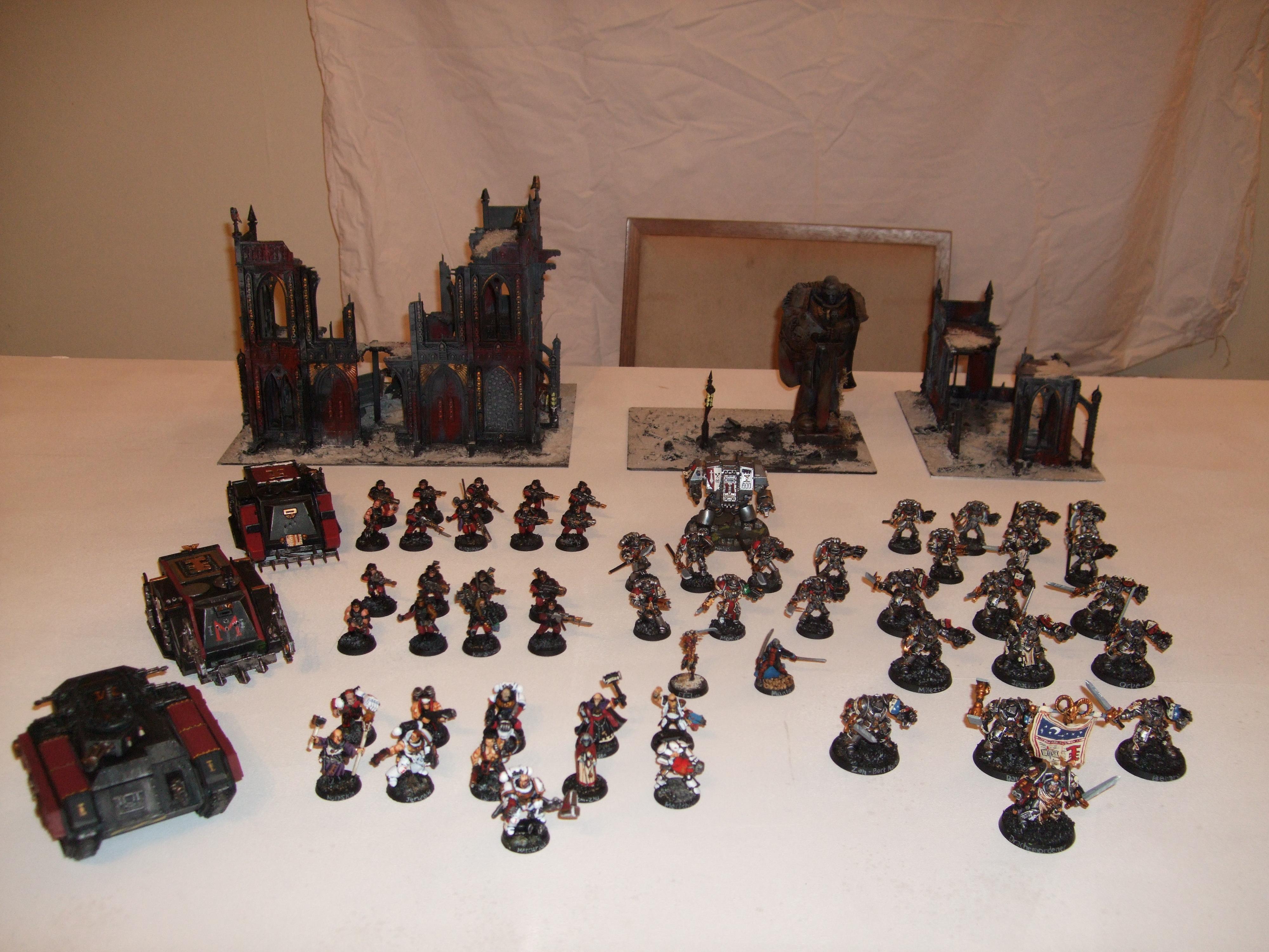 Daemonhunters, Grey Knights, Metal, Ordo Malleus, Red, Storm Troopers, Urban Base