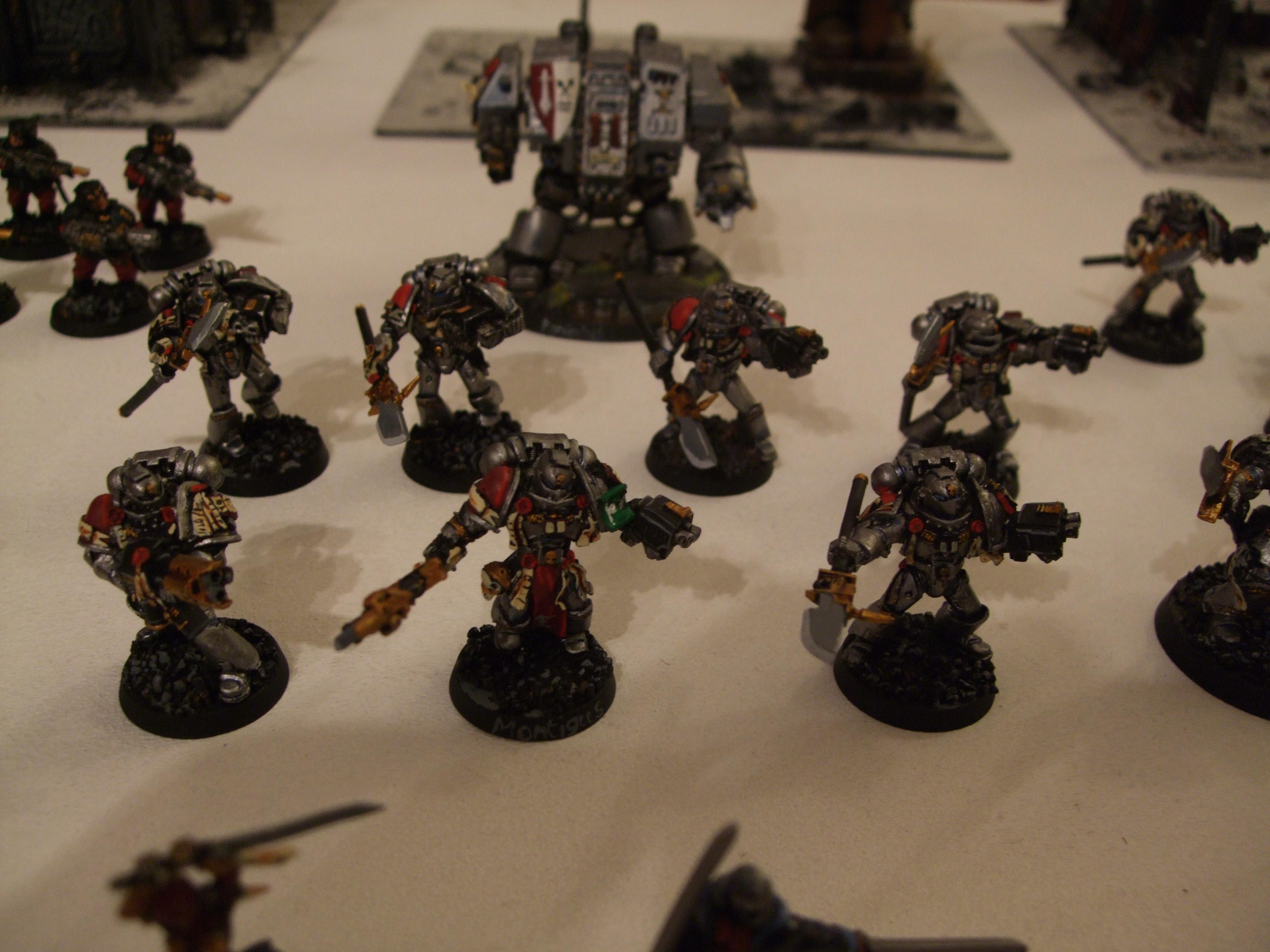 Daemonhunters, Grey Knights, Metal, Ordo Malleus, Red, Storm Troopers, Urban Base