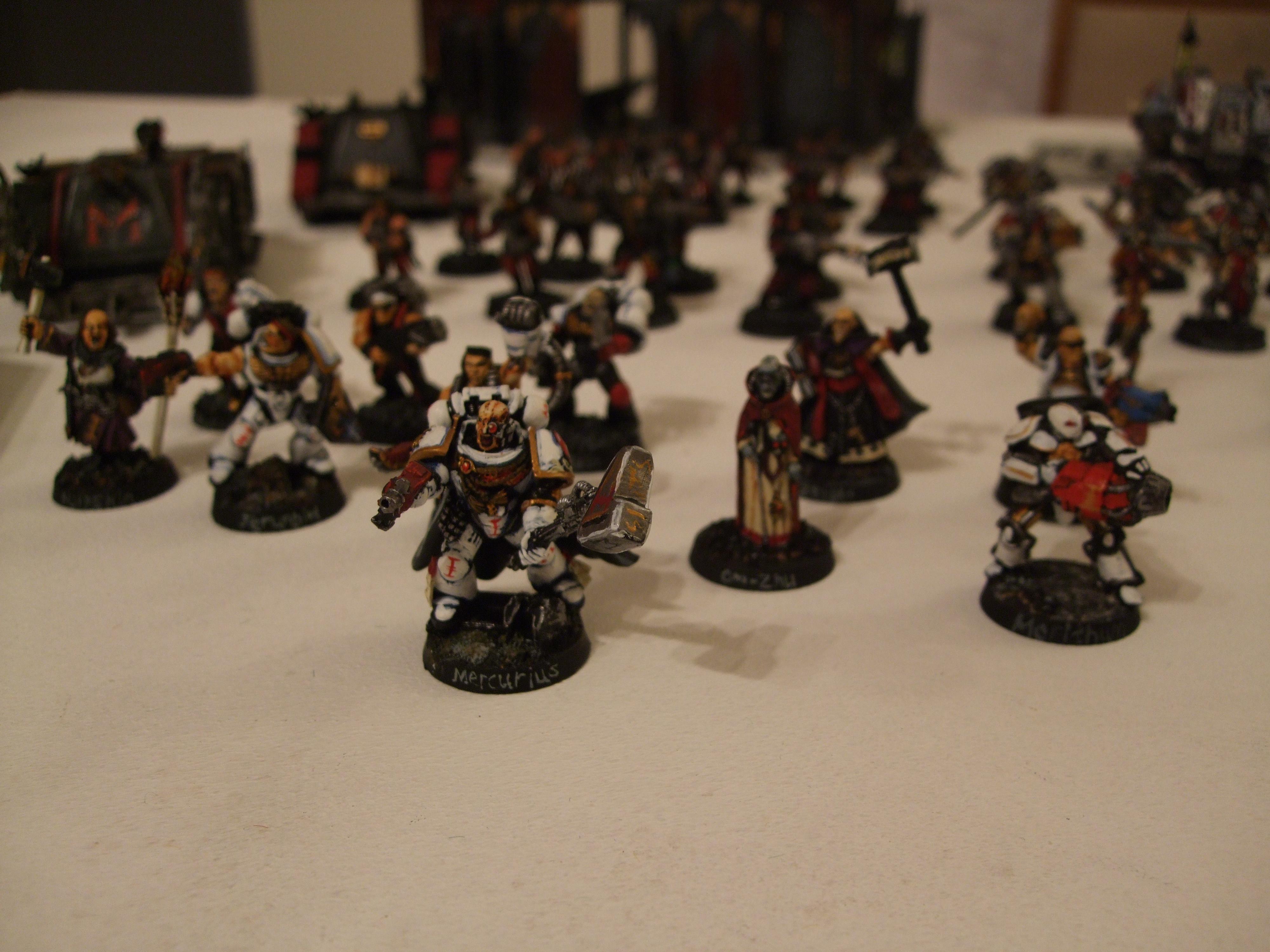 Daemonhunters, Grey Knights, Metal, Ordo Malleus, Red, Storm Troopers, Urban Base