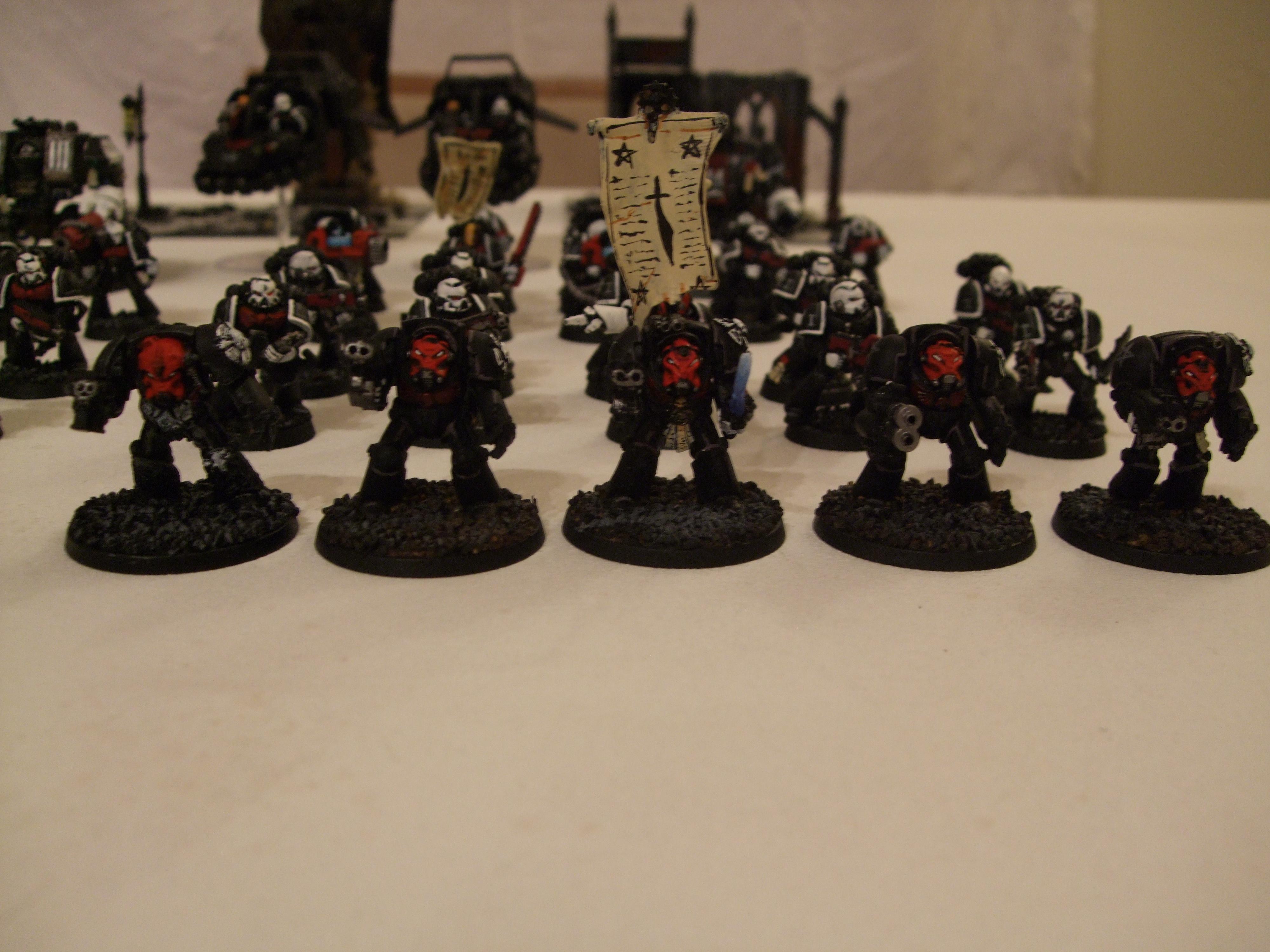 Black, Divine Exorcists, Space Marines, Urban Base, Warhammer 40,000