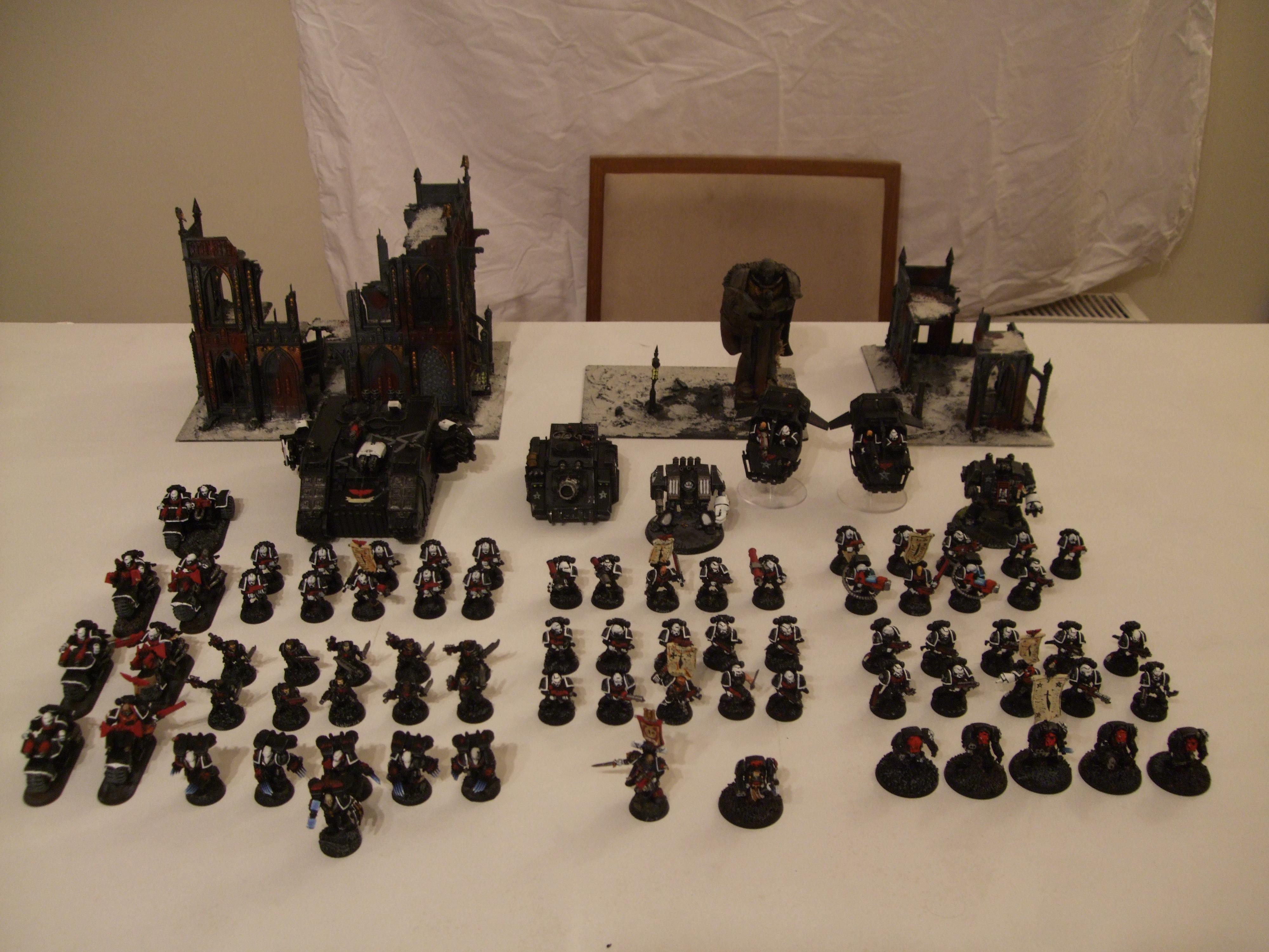 Black, Divine Exorcists, Space Marines, Urban Base, Warhammer 40,000