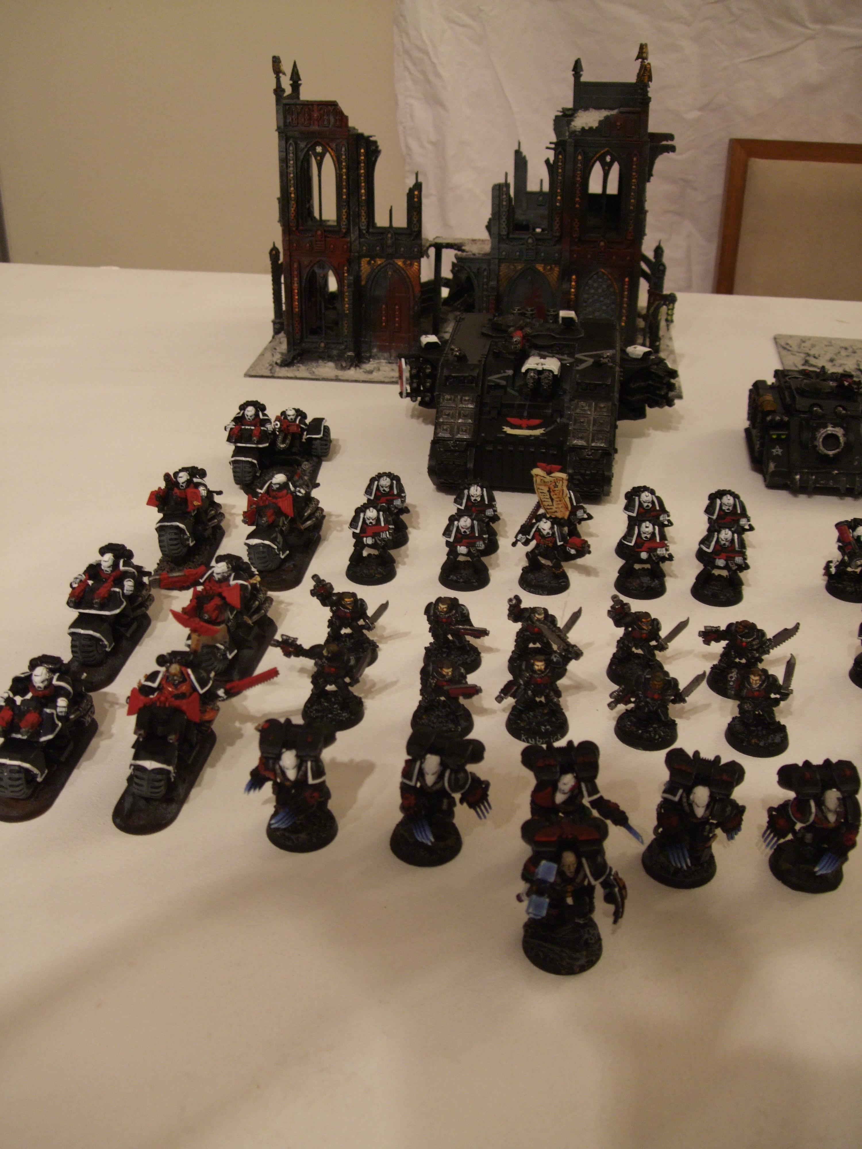 Black, Divine Exorcists, Space Marines, Urban Base, Warhammer 40,000