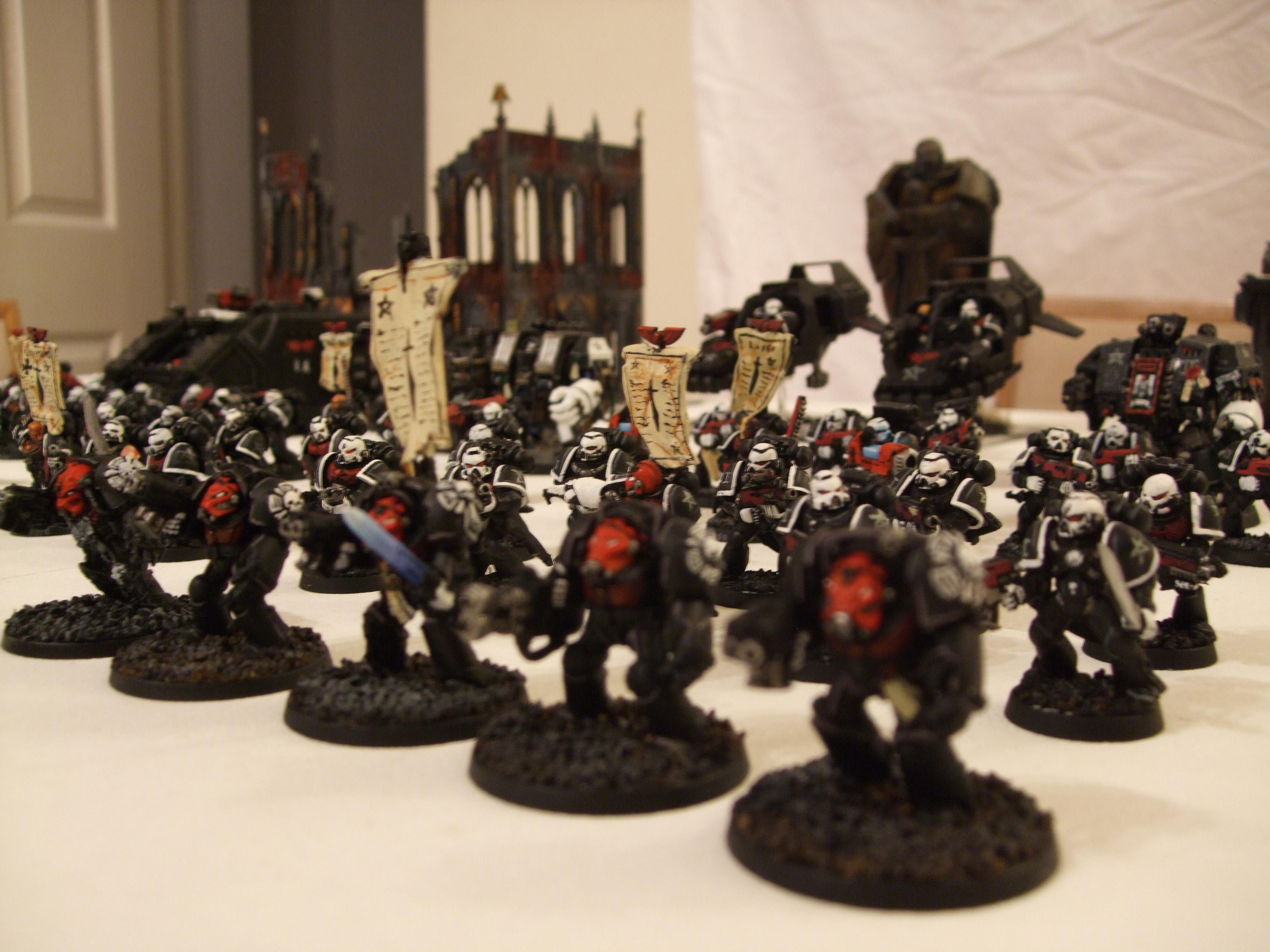 Black, Divine Exorcists, Space Marines, Urban Base, Warhammer 40,000