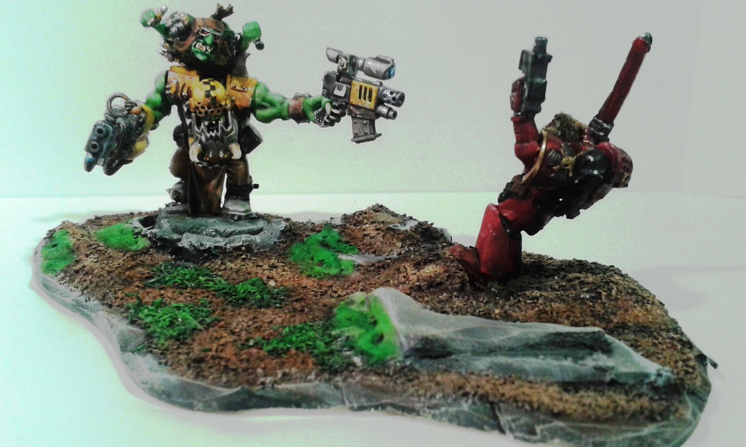 Bad Moons, Conversion, Flamer, Gretchin, Grots, Iron, Mega, Metall, Nob, Orks, Yellow