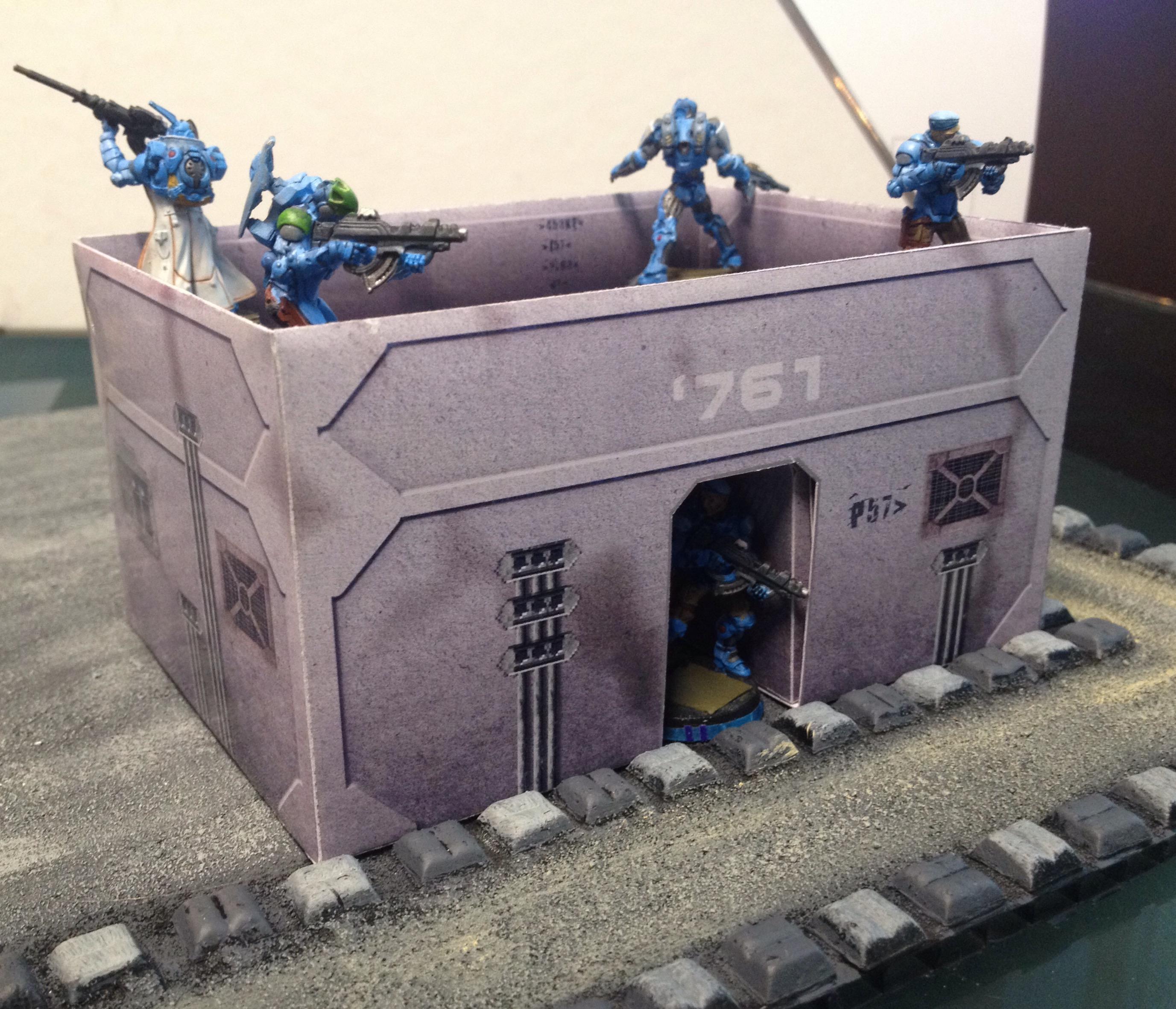 Infinity &amp; Paper Scenery, Sci-fi Style Buildingsfrom Wargameprint