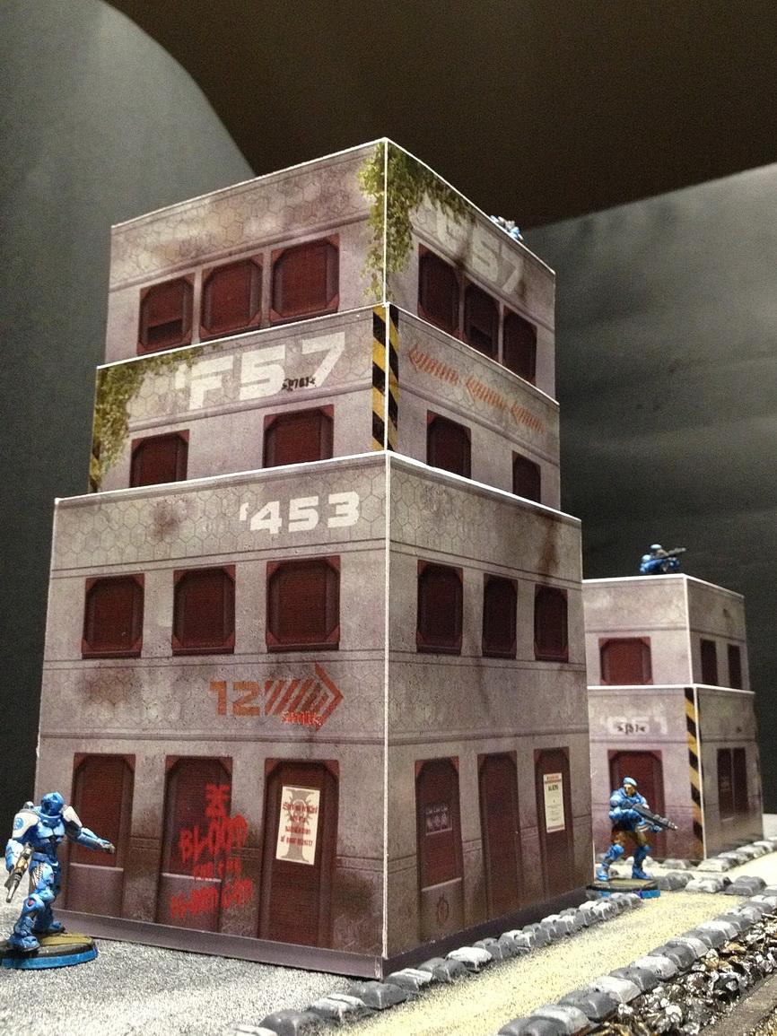 Buildings, City, Infinity, Paper, Sci-fi Style Buildingsfrom Wargameprint, Science-fiction, Terrain, Wargameprint, Warhammer Fantasy