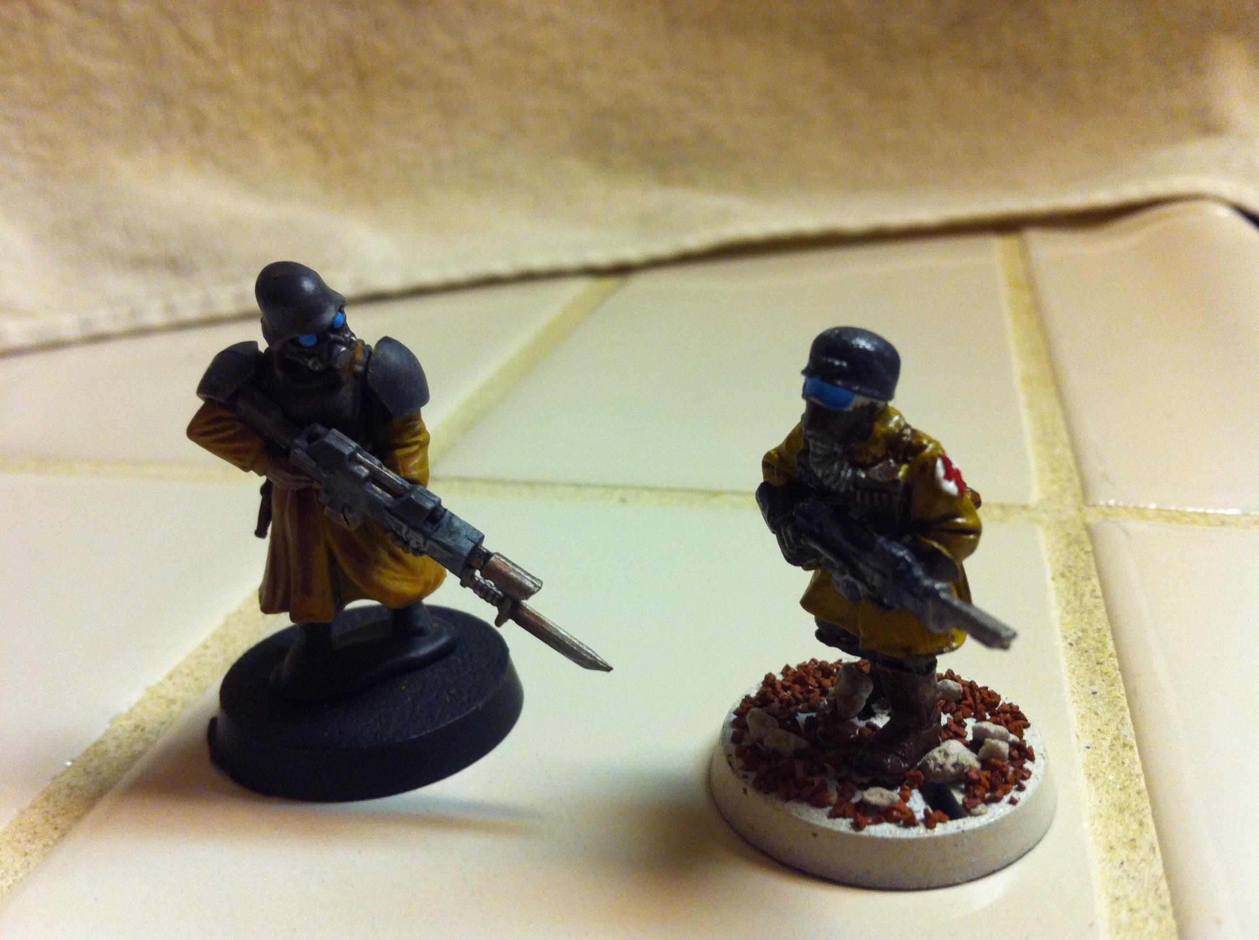 Comparison Of Og Steel Legion And Knock Off Steel Legion From The Defunct Wargames Factory Shock Trooper Line And Using Cadian A