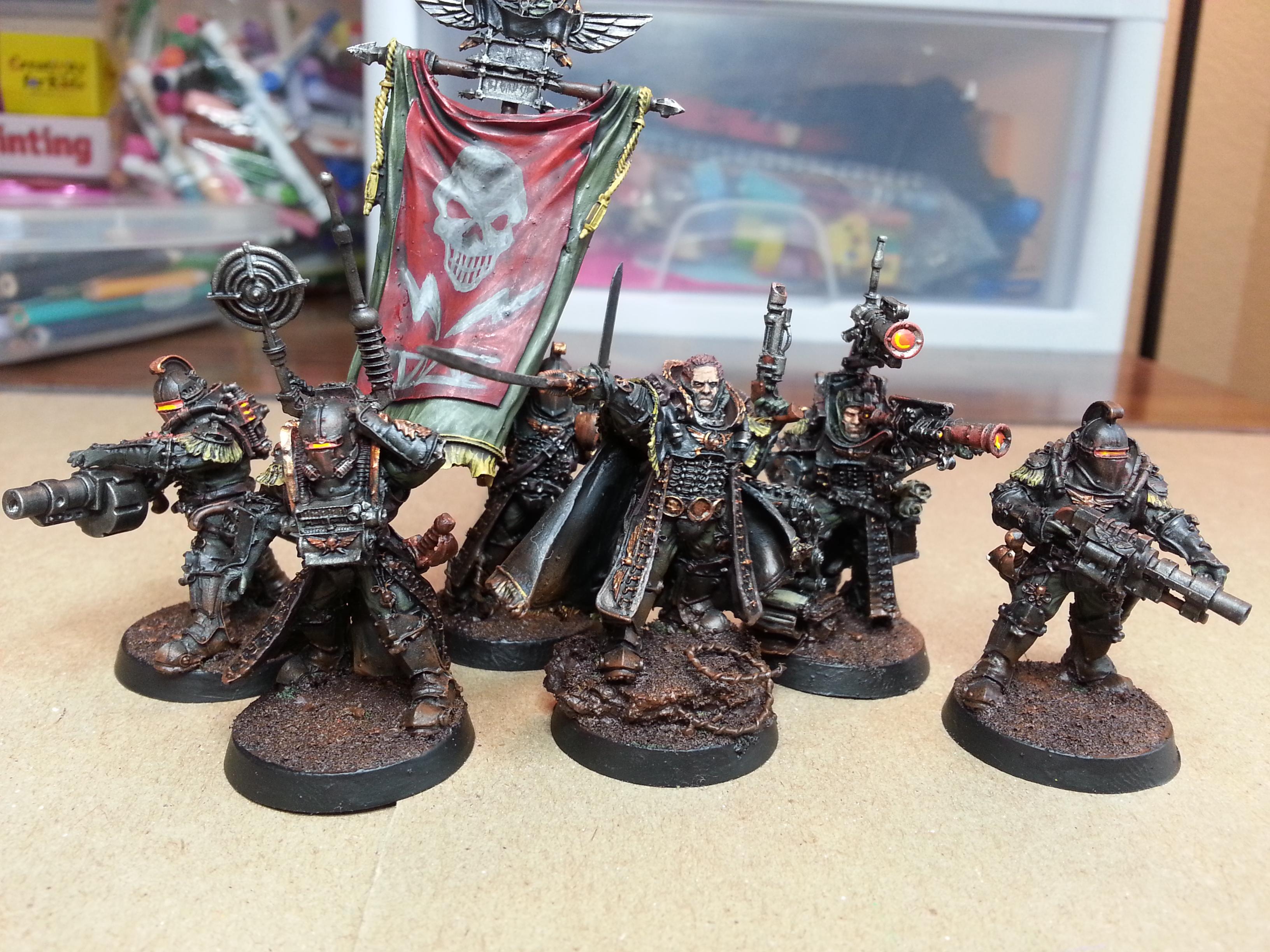 30k, Barb Wire Base, Comman Squad, Solar Auxilia