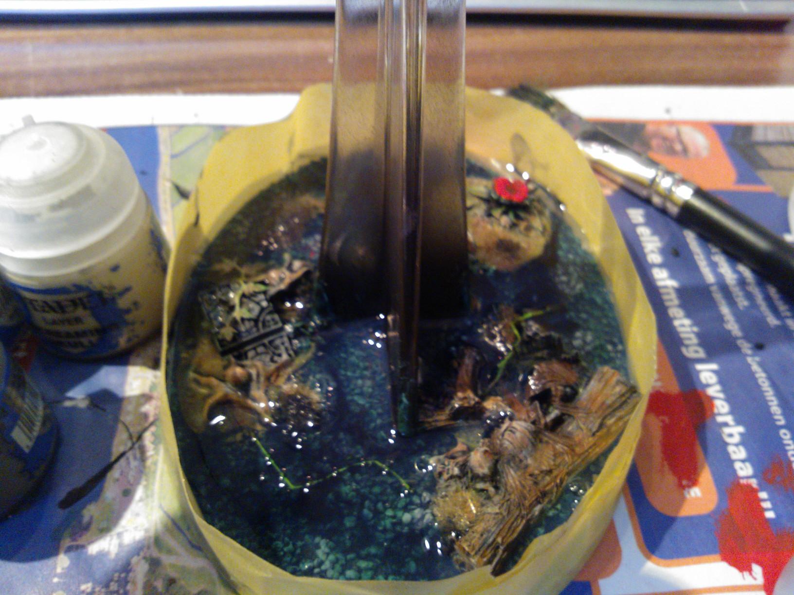 flyer base with still water