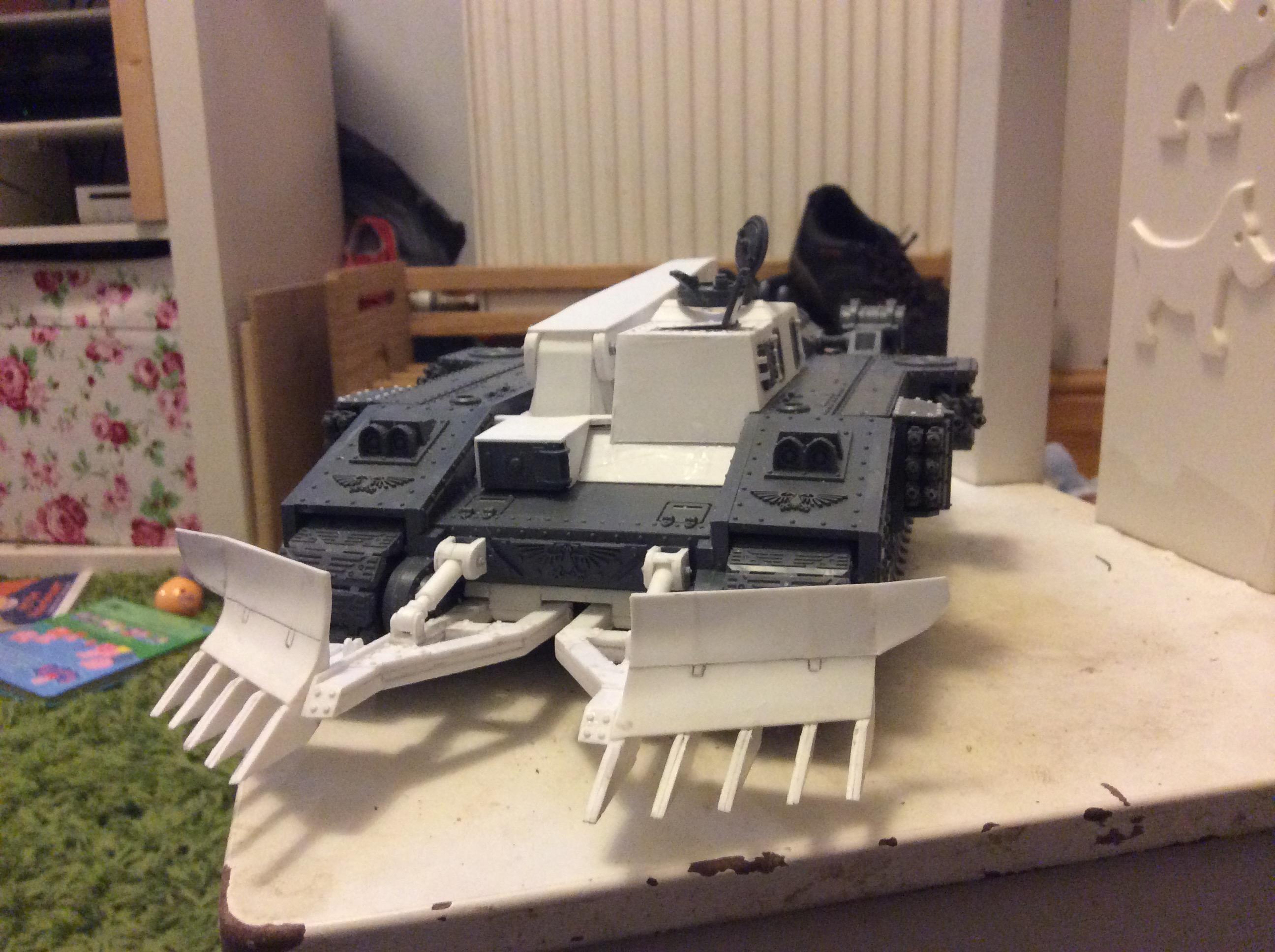 increase to crew compartment and scratch built mine ploughs